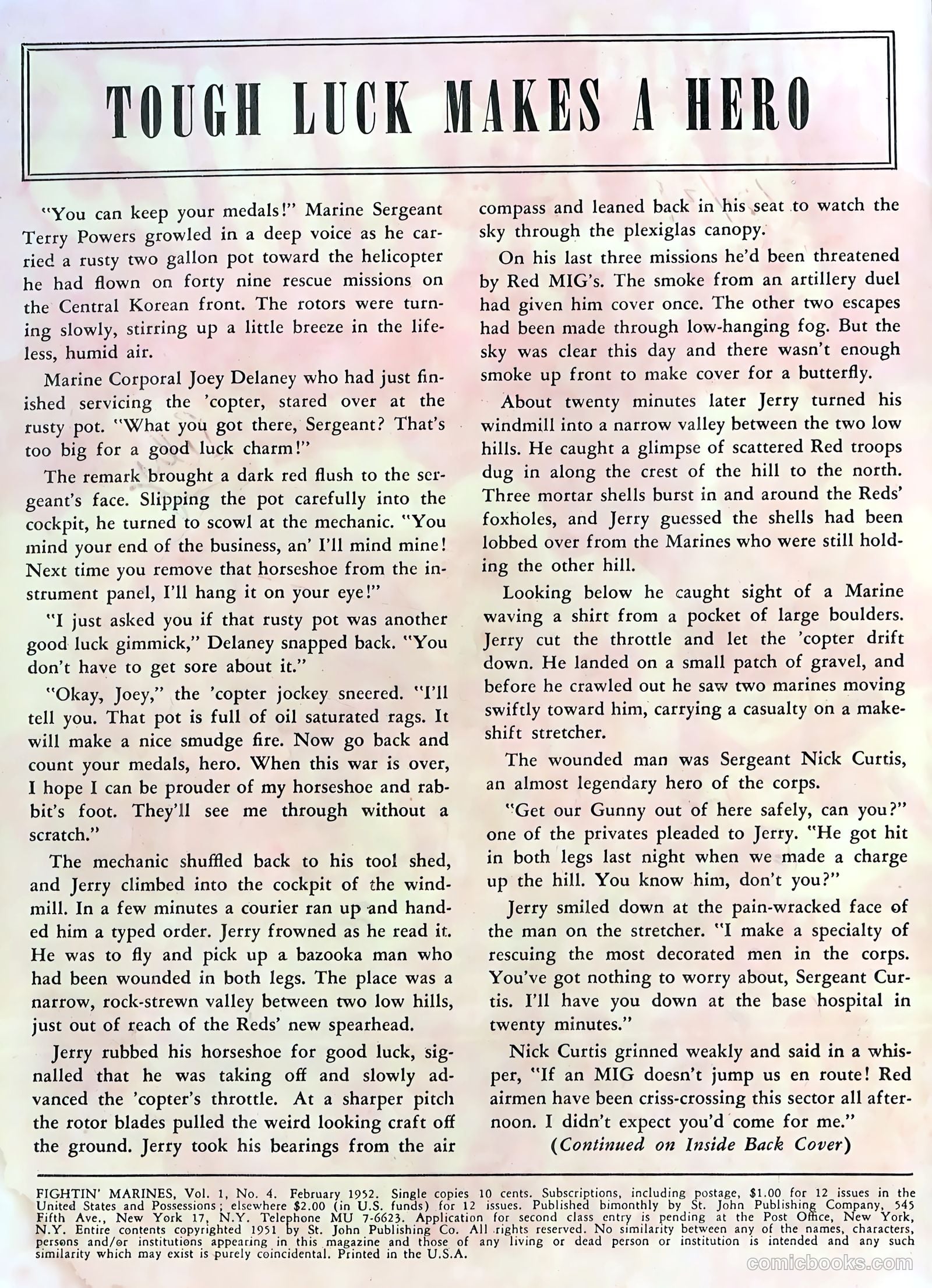 Fightin' Marines #4 (1952) — page 2 of 36