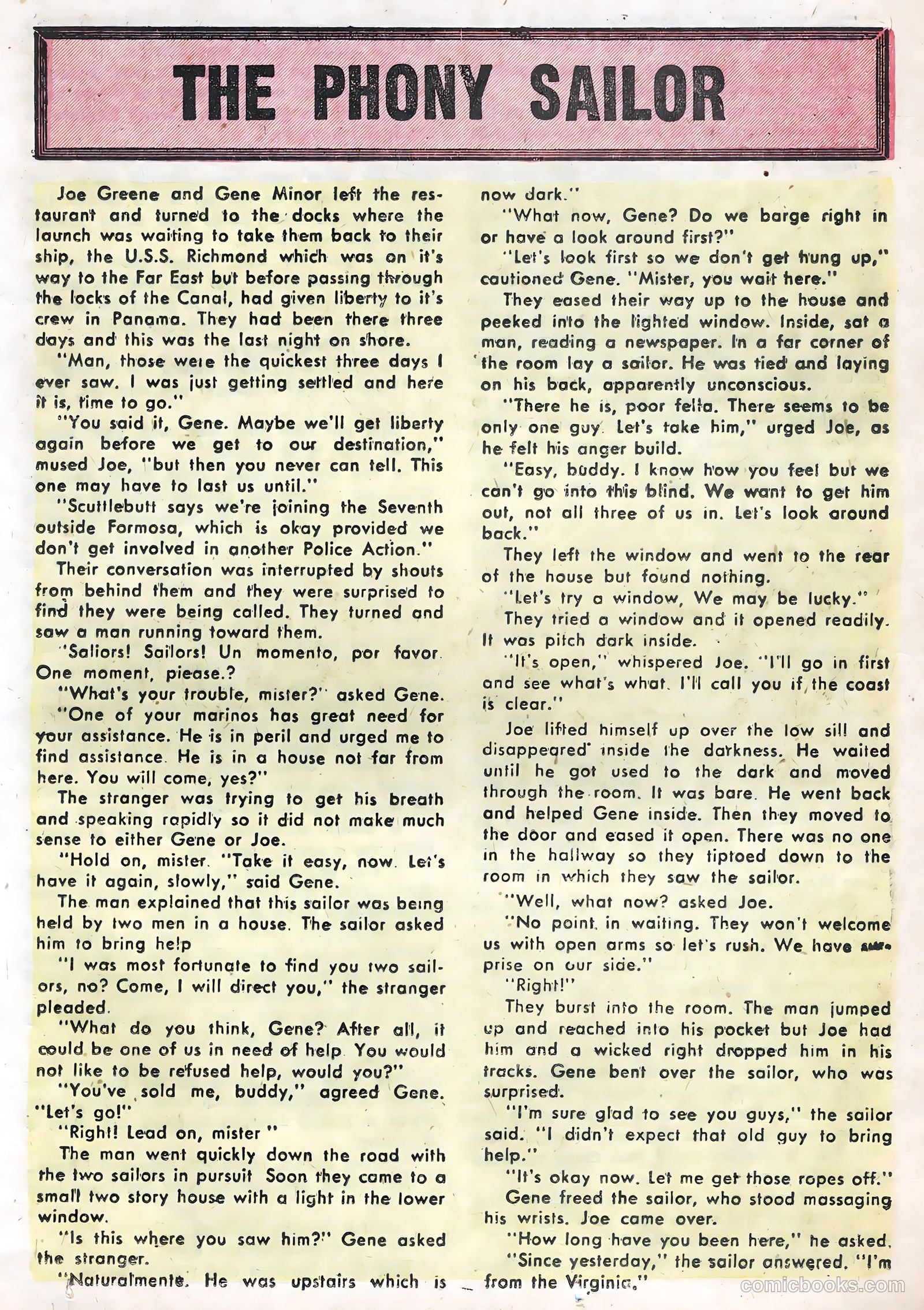 Fightin' Navy #74 (1956) — page 25 of 36