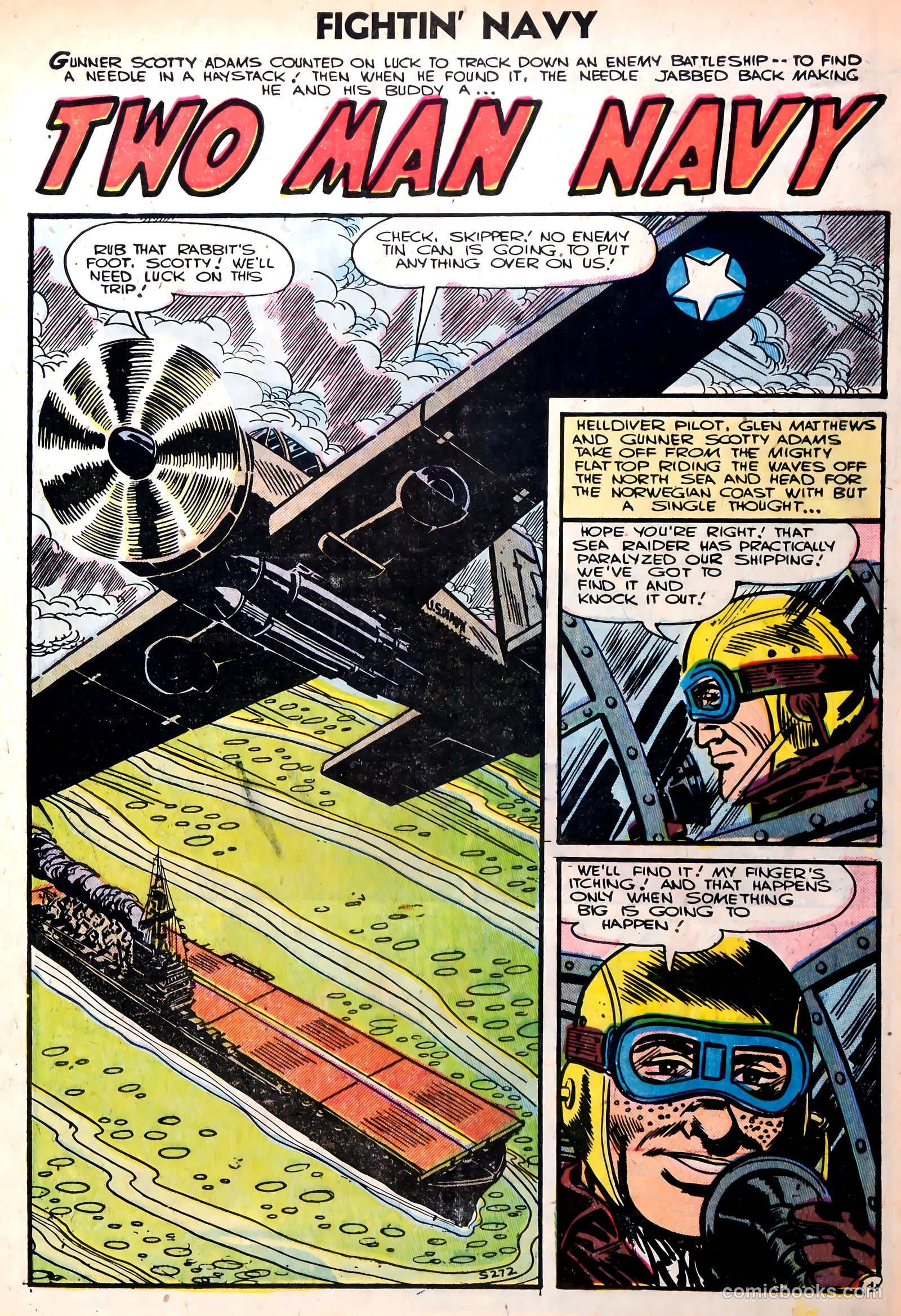 Fightin' Navy #75 (1956) — page 3 of 36