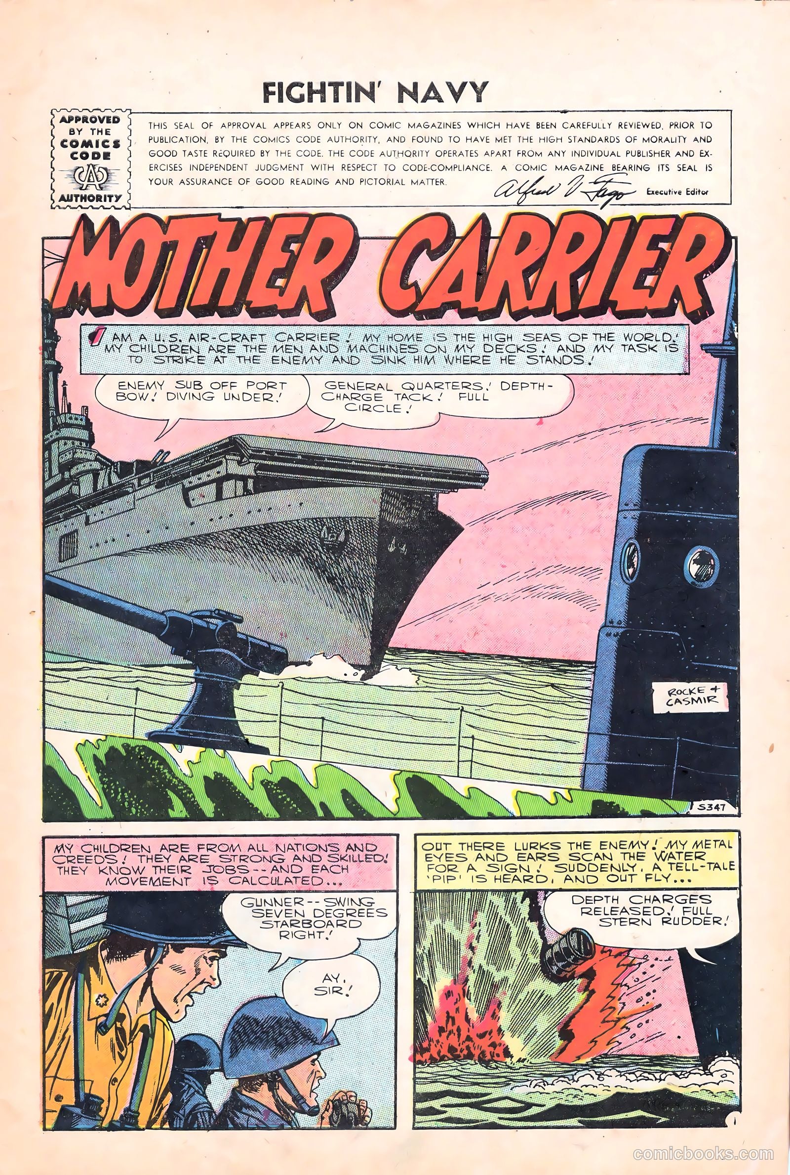 Fightin' Navy #76 (1956) — page 3 of 36