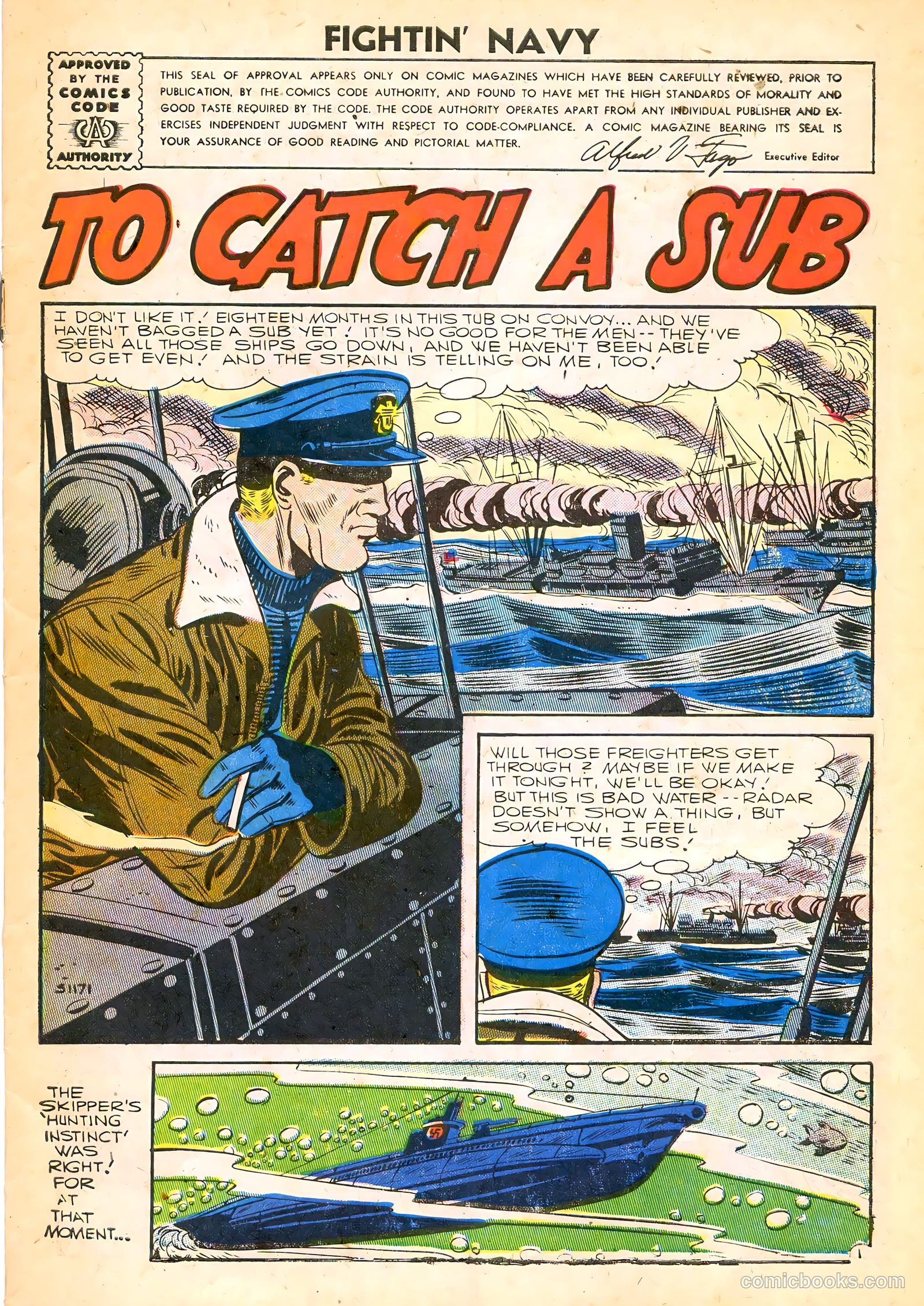 Fightin' Navy #77 (1957) — page 3 of 36