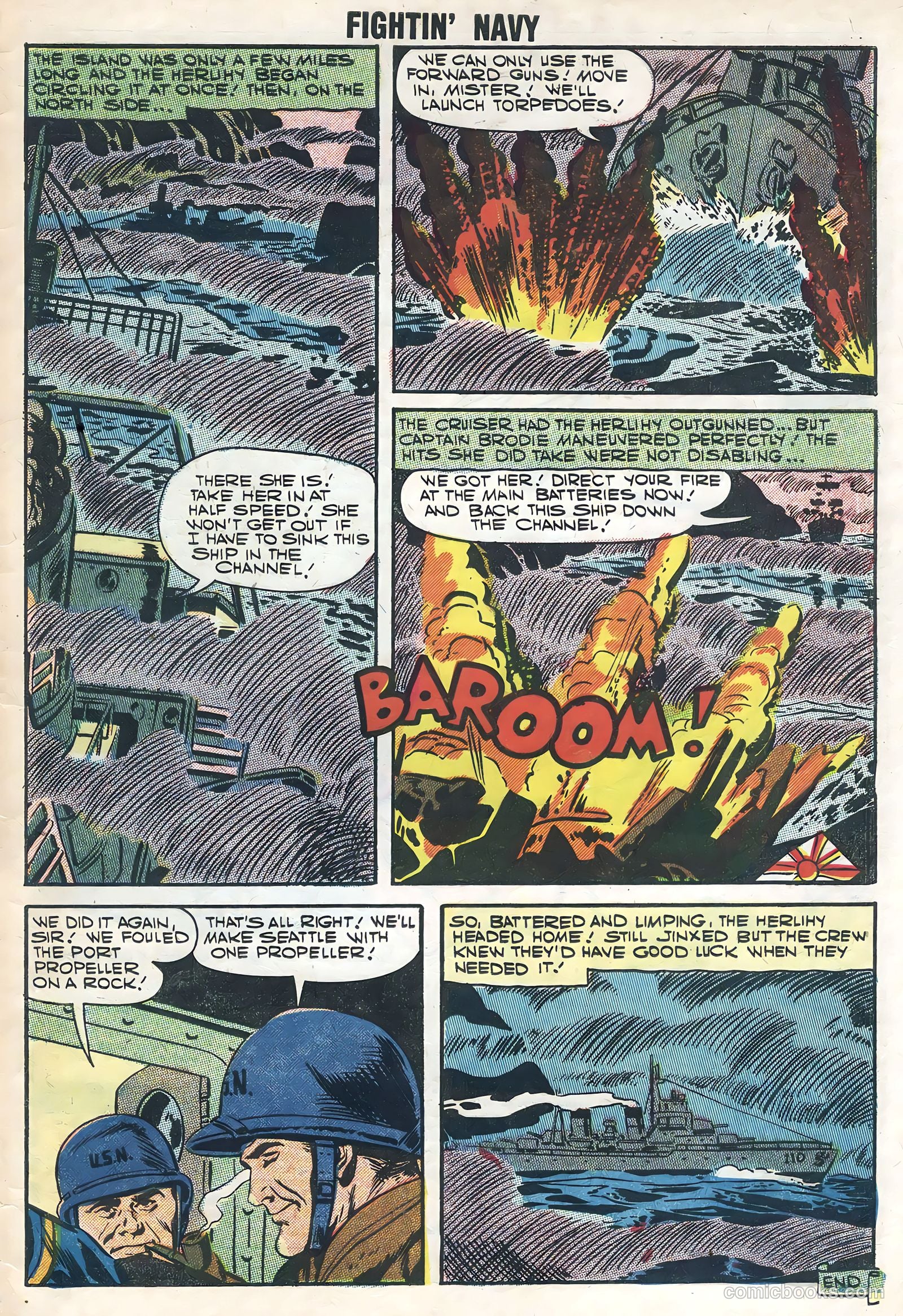 Fightin' Navy #80 (1957) — page 33 of 36