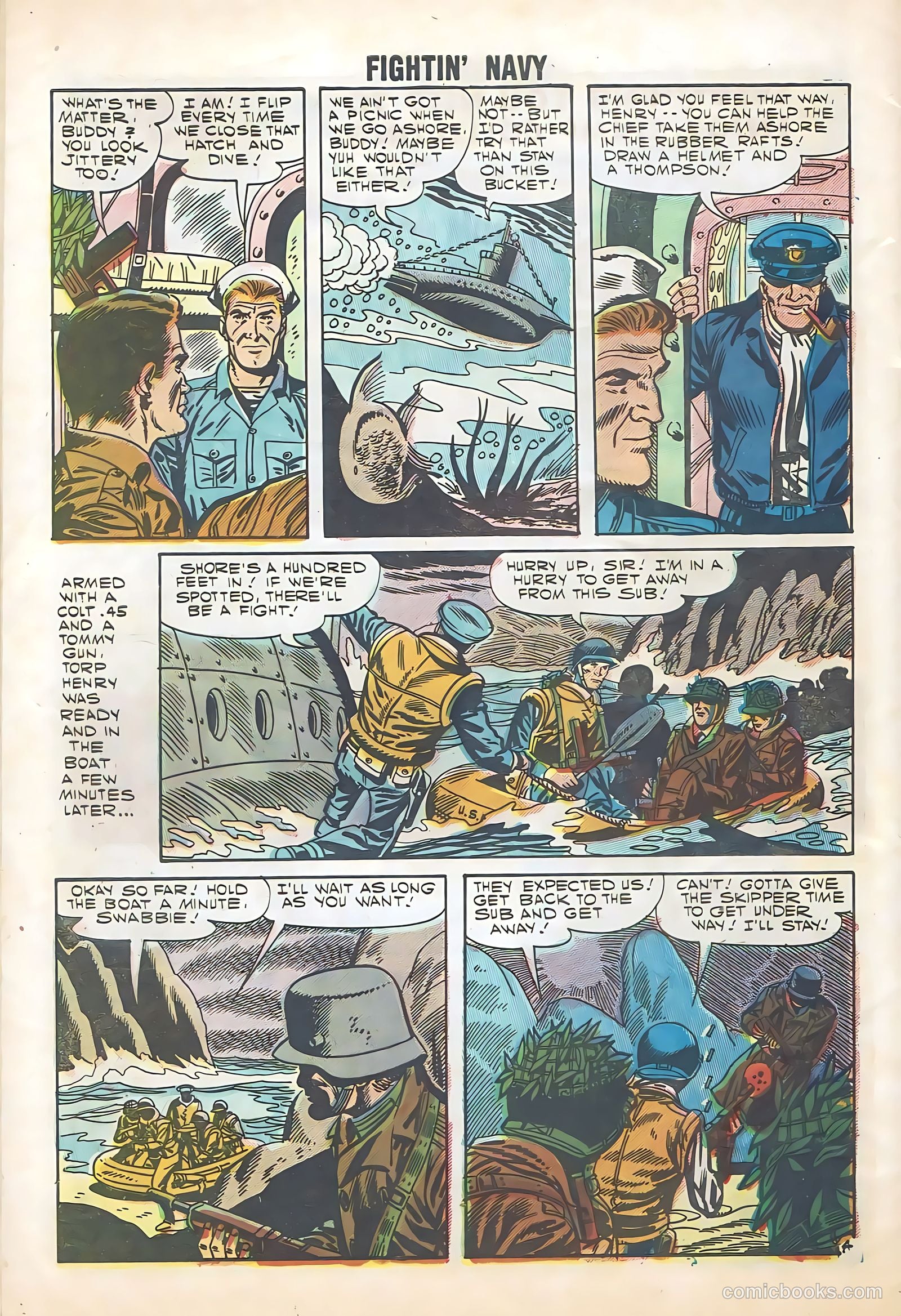 Fightin' Navy #81 (1957) — page 32 of 36