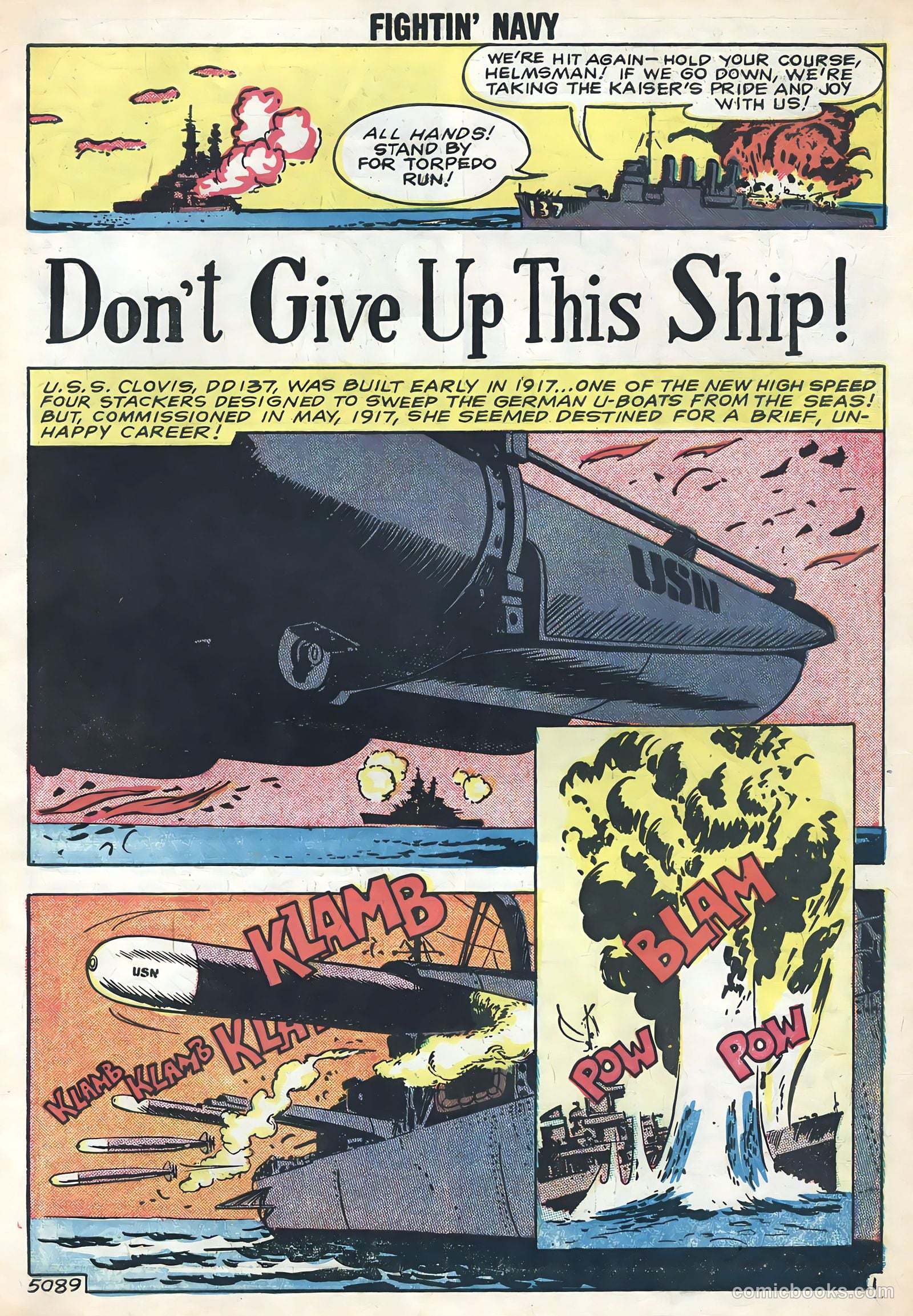 Fightin' Navy #87 (1959) — page 3 of 36
