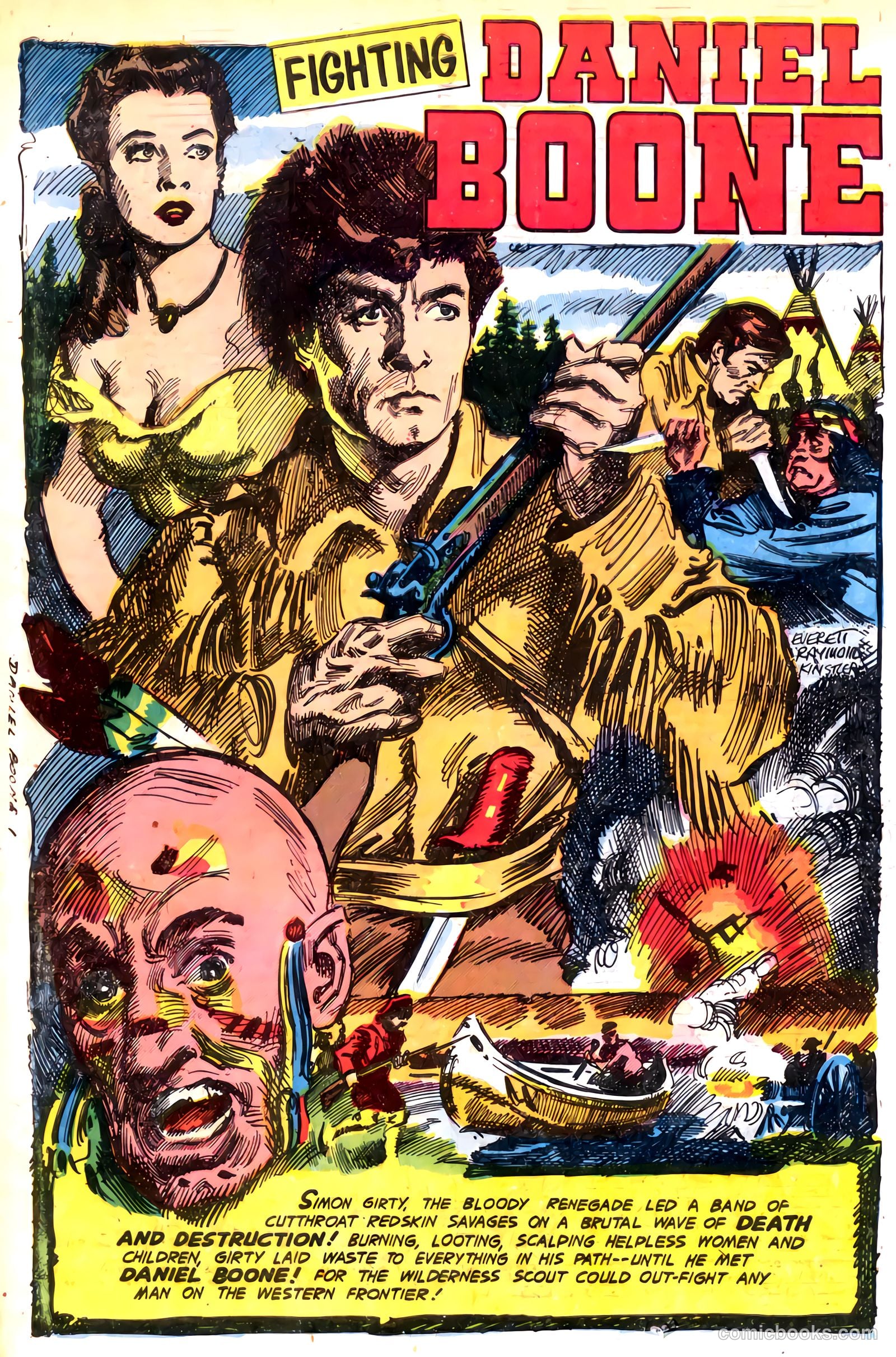 Fighting Daniel Boone #1 (1958) — page 3 of 36