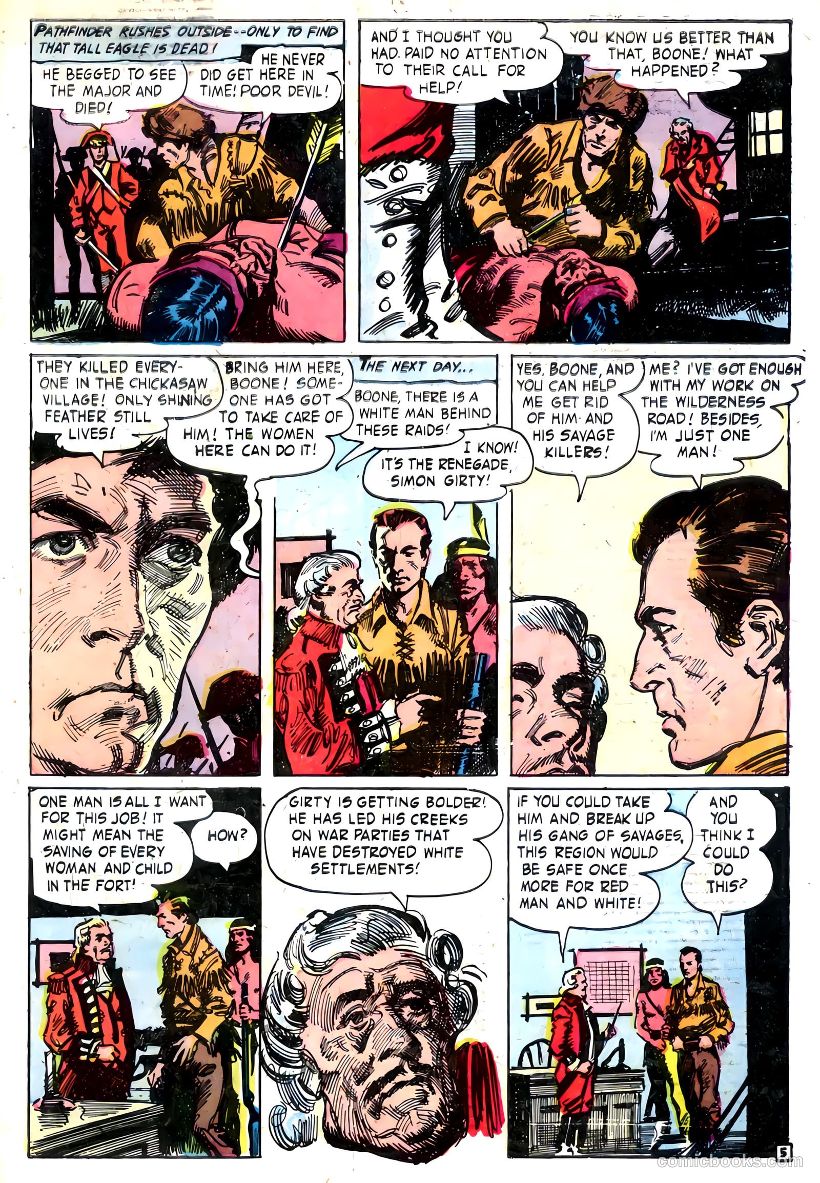 Fighting Daniel Boone #1 (1958) — page 7 of 36