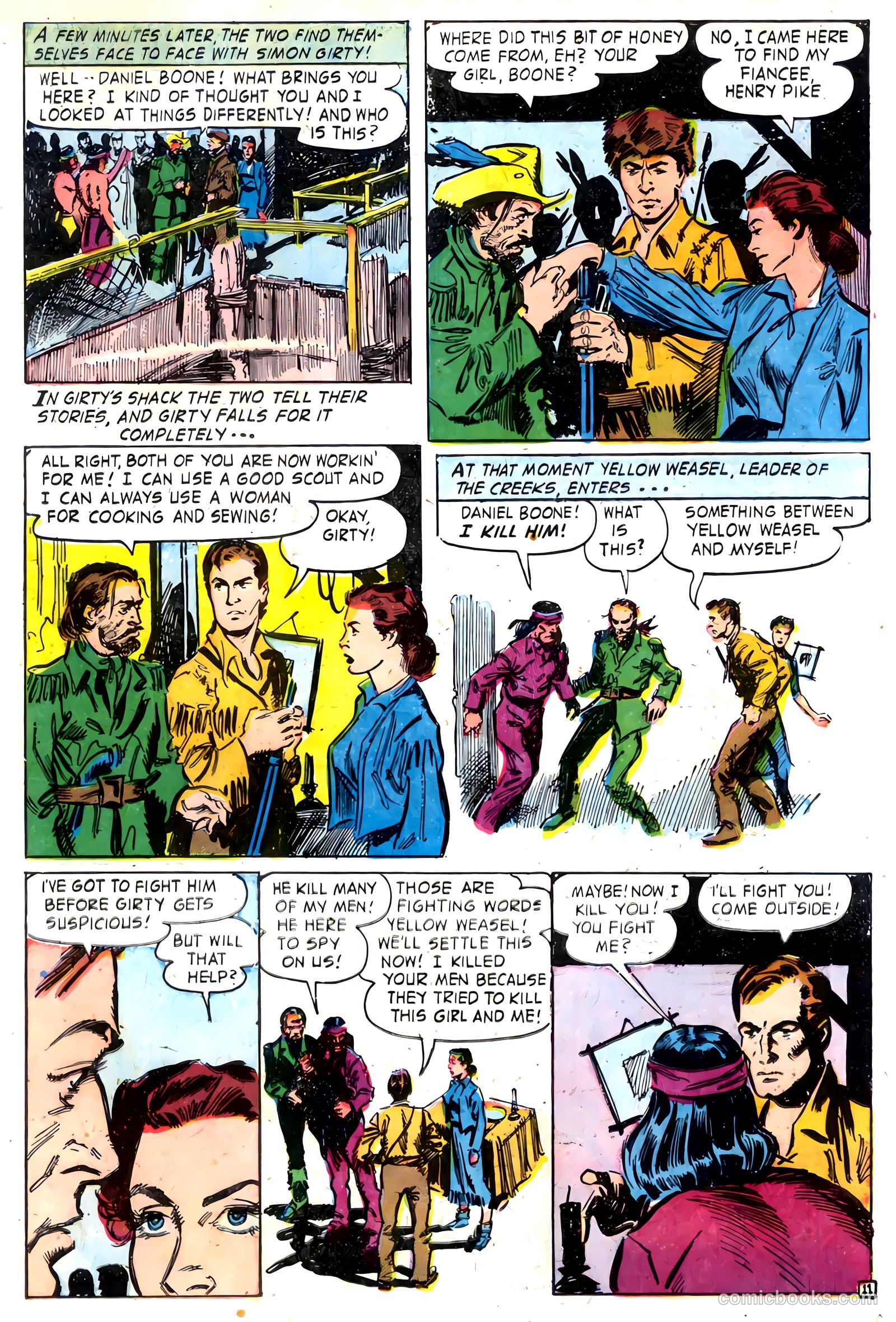 Fighting Daniel Boone #1 (1958) — page 15 of 36