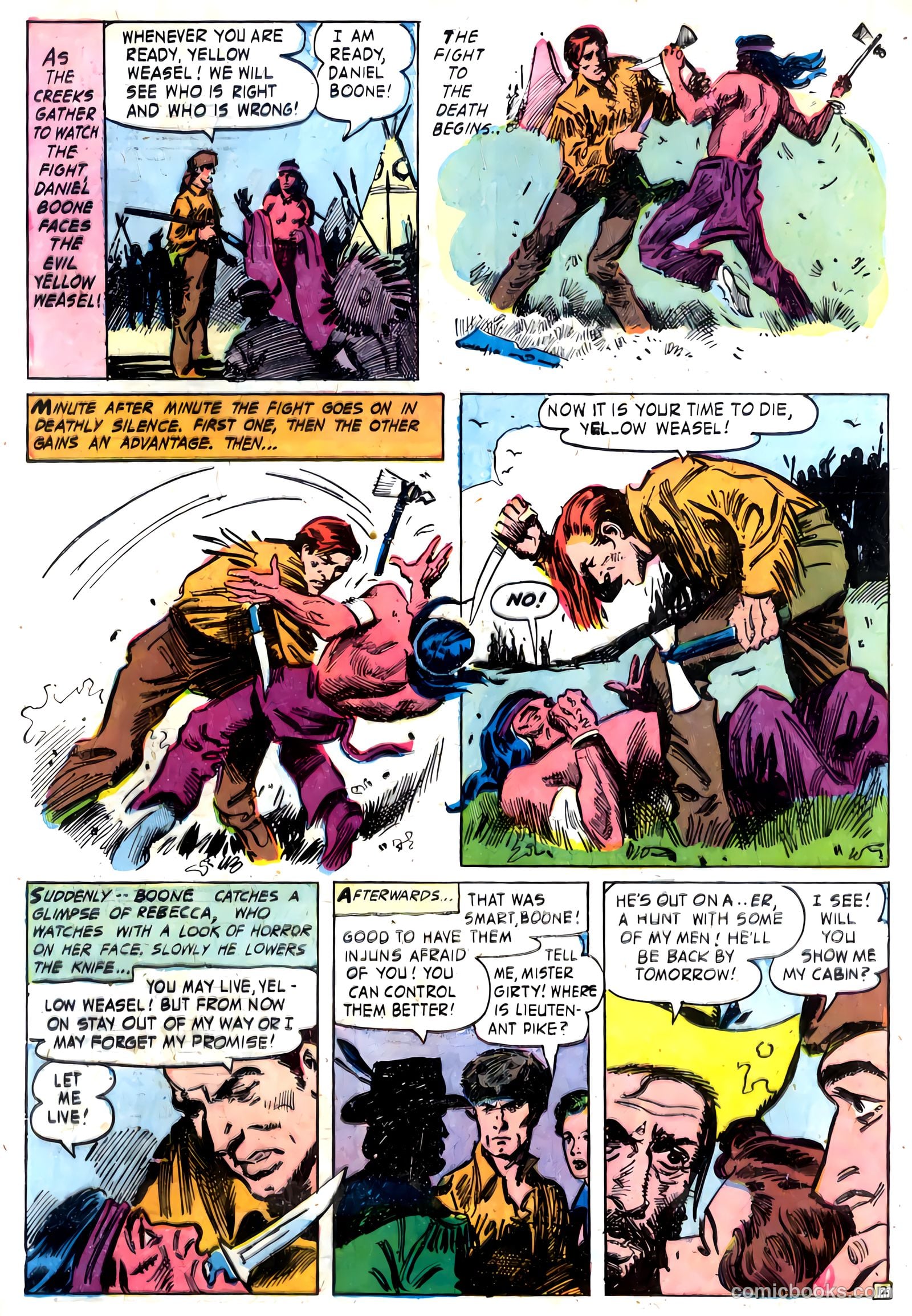 Fighting Daniel Boone #1 (1958) — page 16 of 36