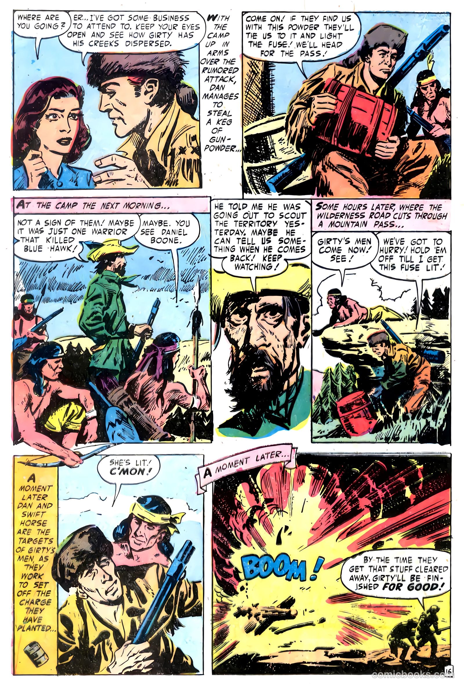 Fighting Daniel Boone #1 (1958) — page 20 of 36