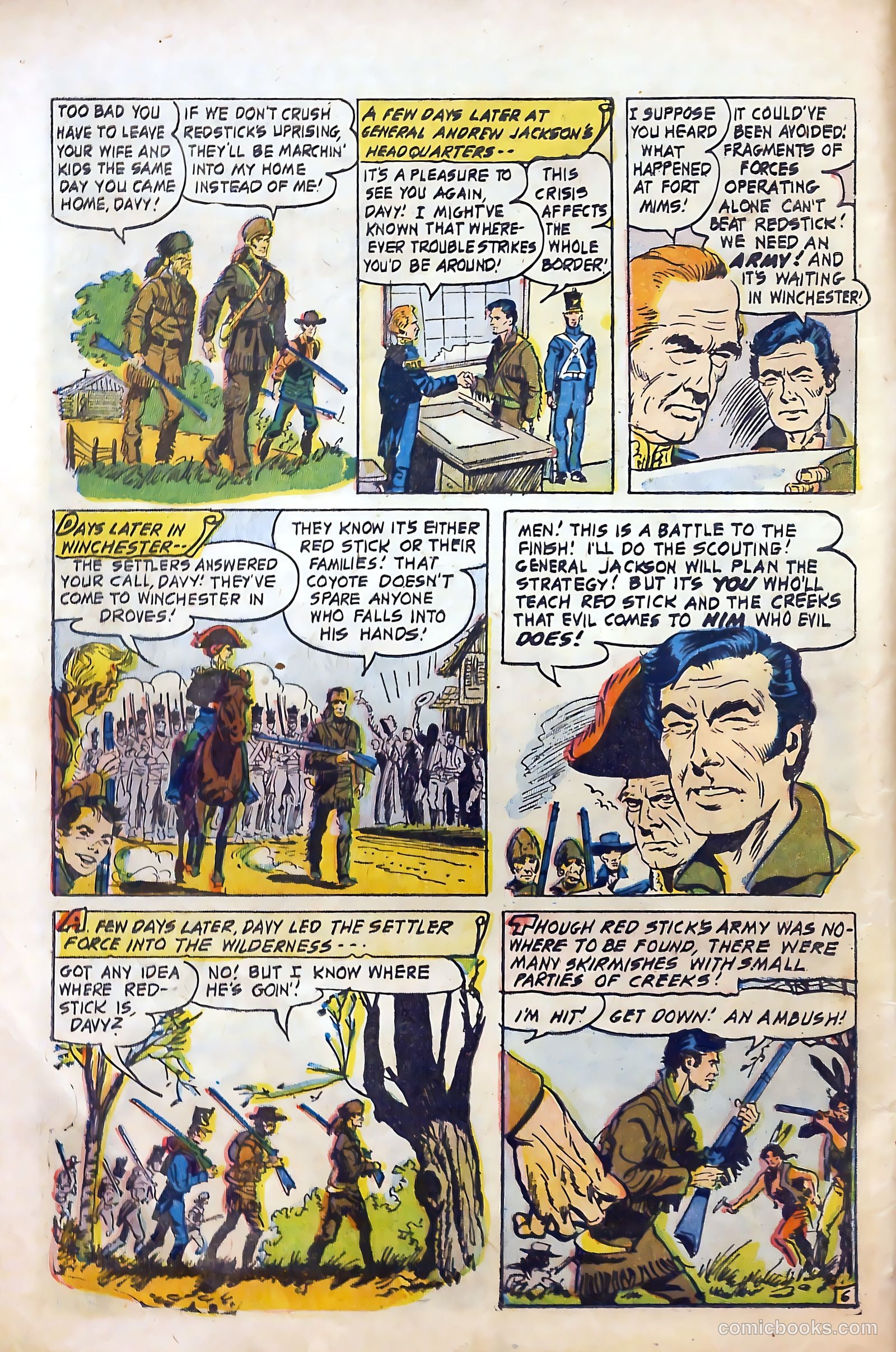 Fighting Davy Crockett #9 (1955) — page 8 of 37