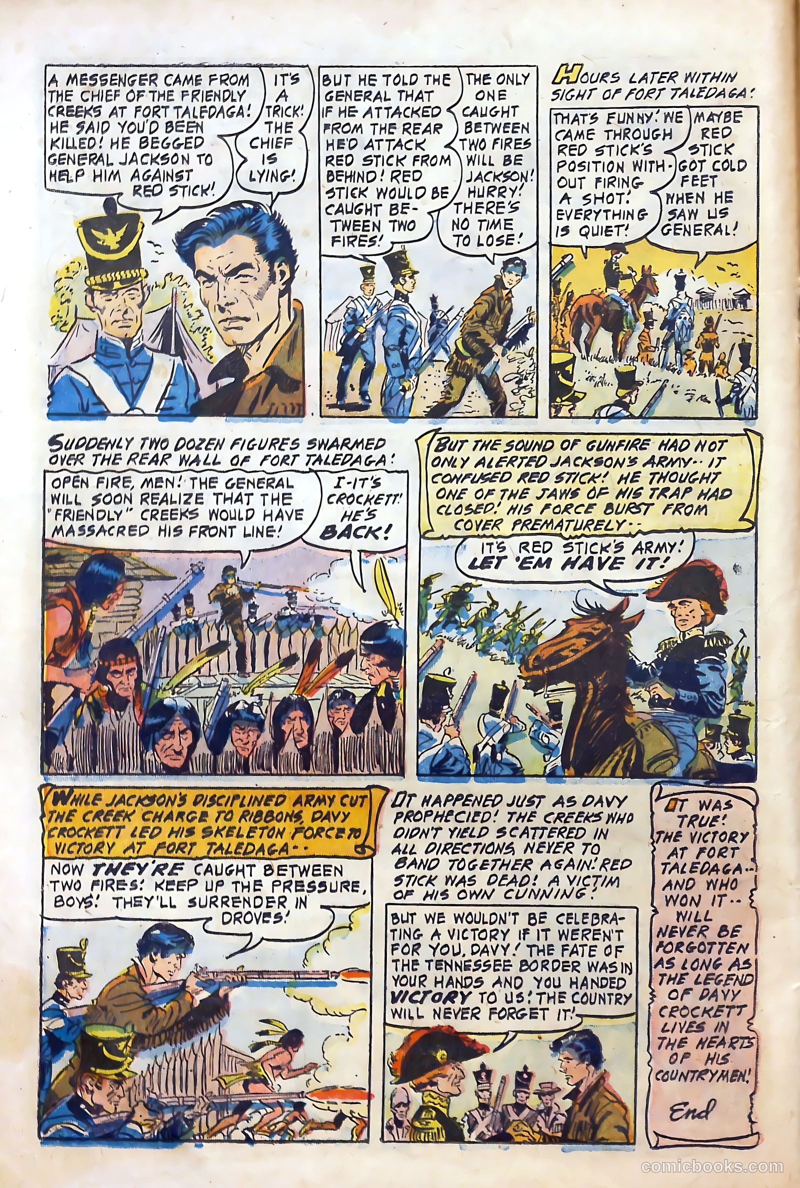 Fighting Davy Crockett #9 (1955) — page 16 of 37