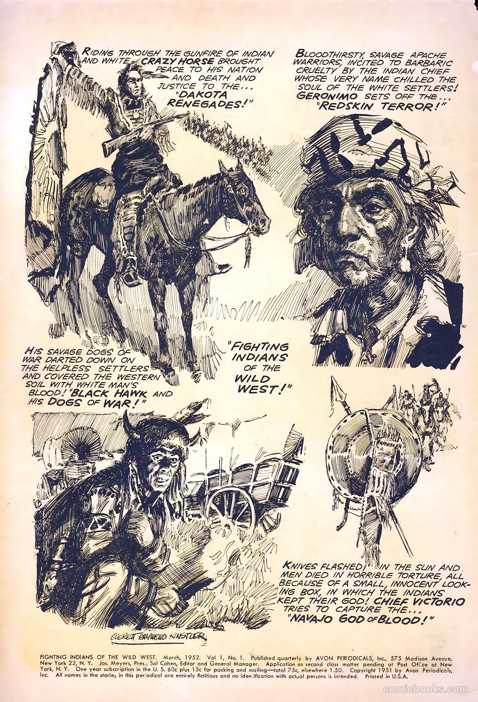 Fighting Indians of the Wild West #1 (1952) — page 2 of 36