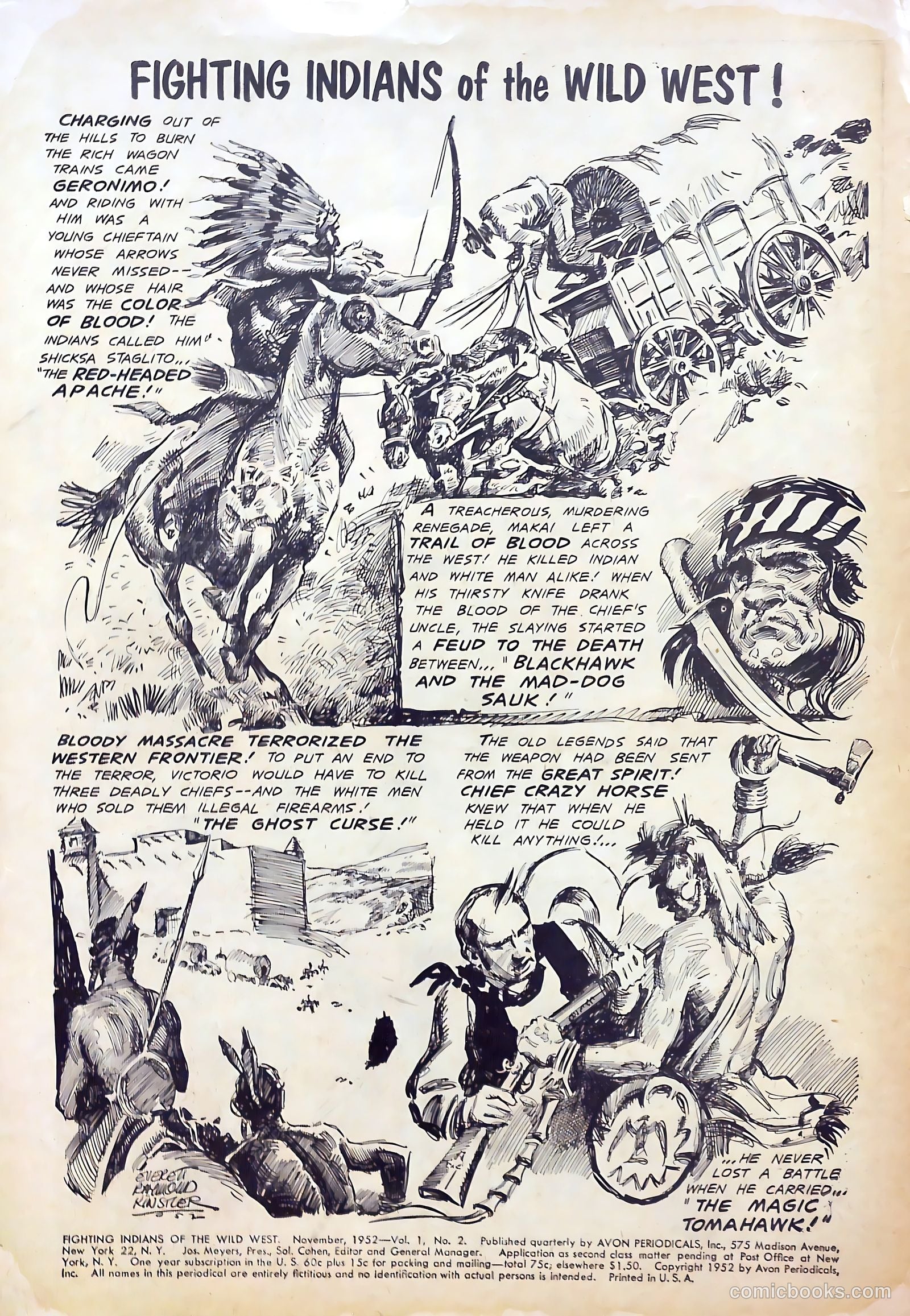 Fighting Indians of the Wild West #2 (1952) — page 2 of 36