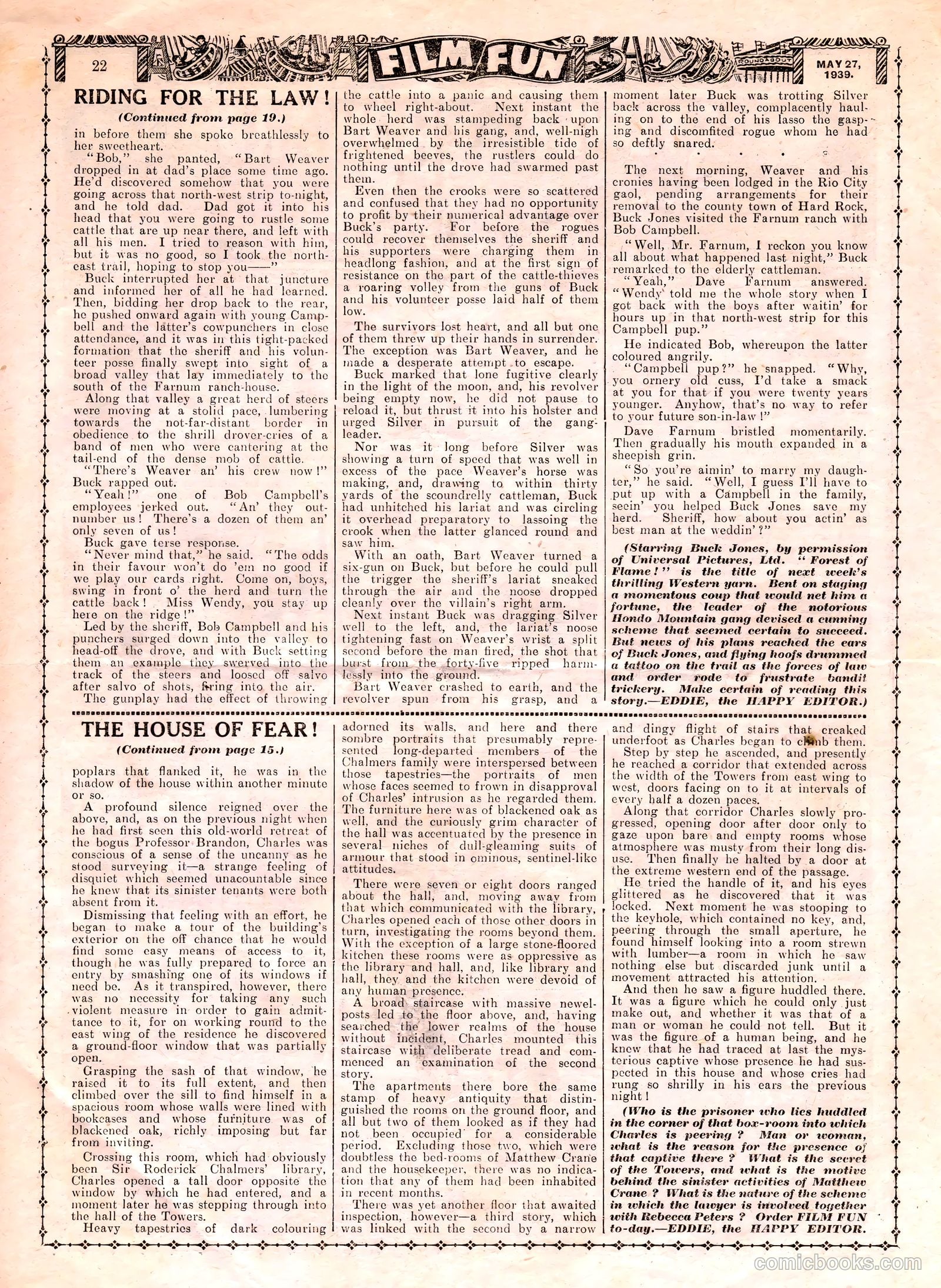 Film Fun #1010 (1939) — page 21 of 23