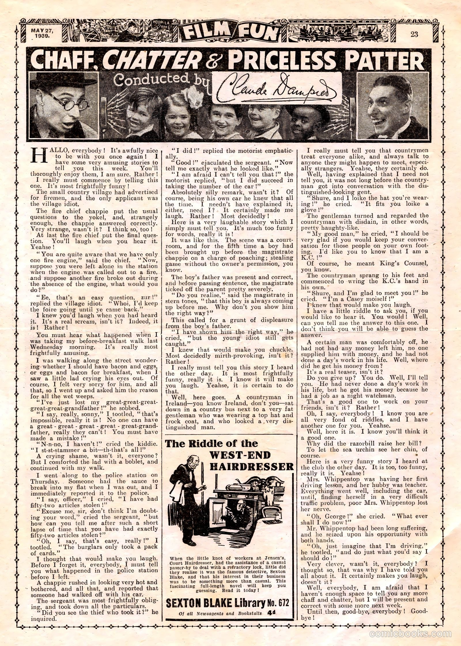 Film Fun #1010 (1939) — page 22 of 23