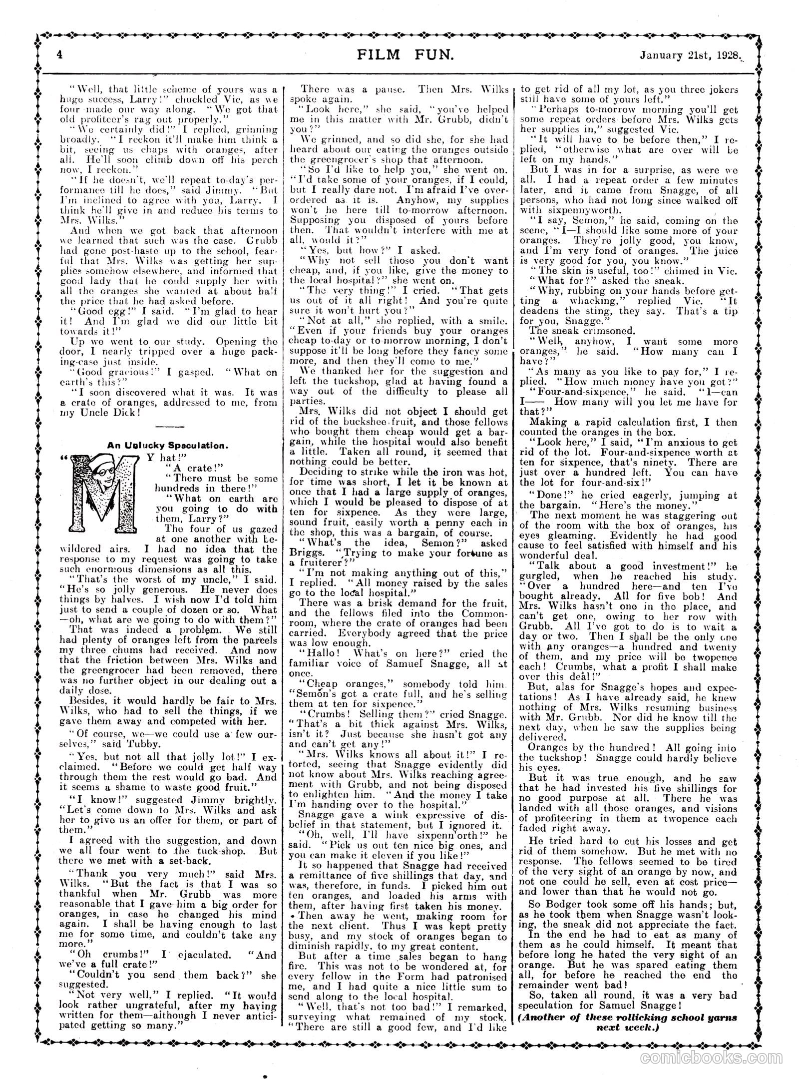 Film Fun #418 (1928) — page 4 of 23