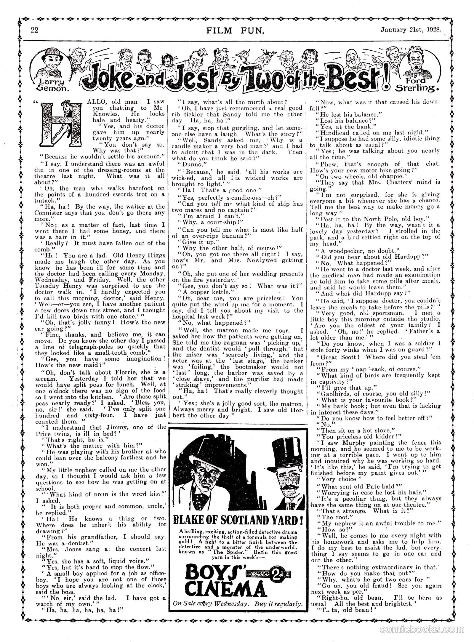Film Fun #418 (1928) — page 21 of 23