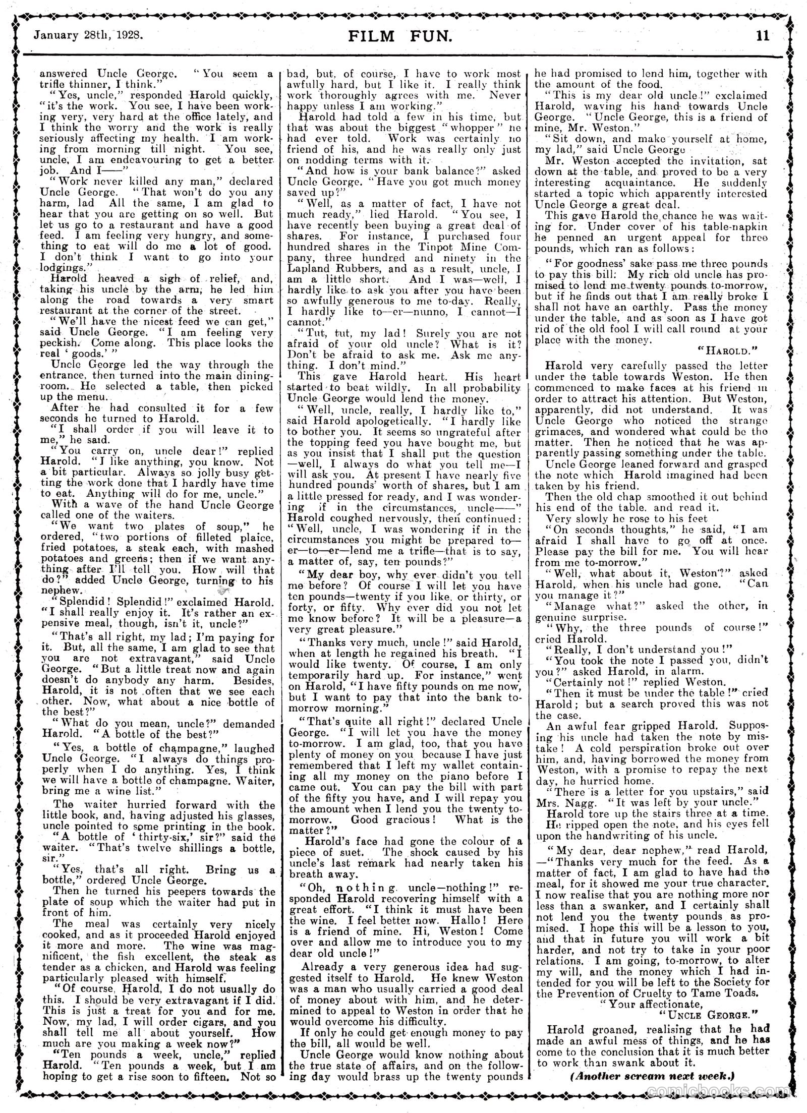 Film Fun #419 (1928) — page 11 of 23