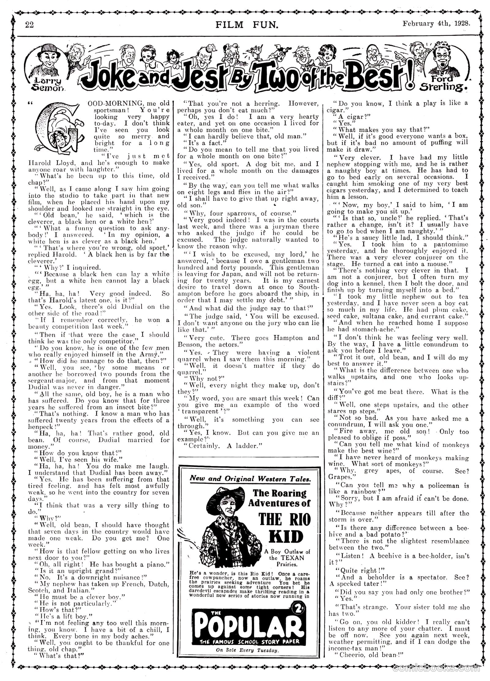 Film Fun #420 (1928) — page 21 of 23