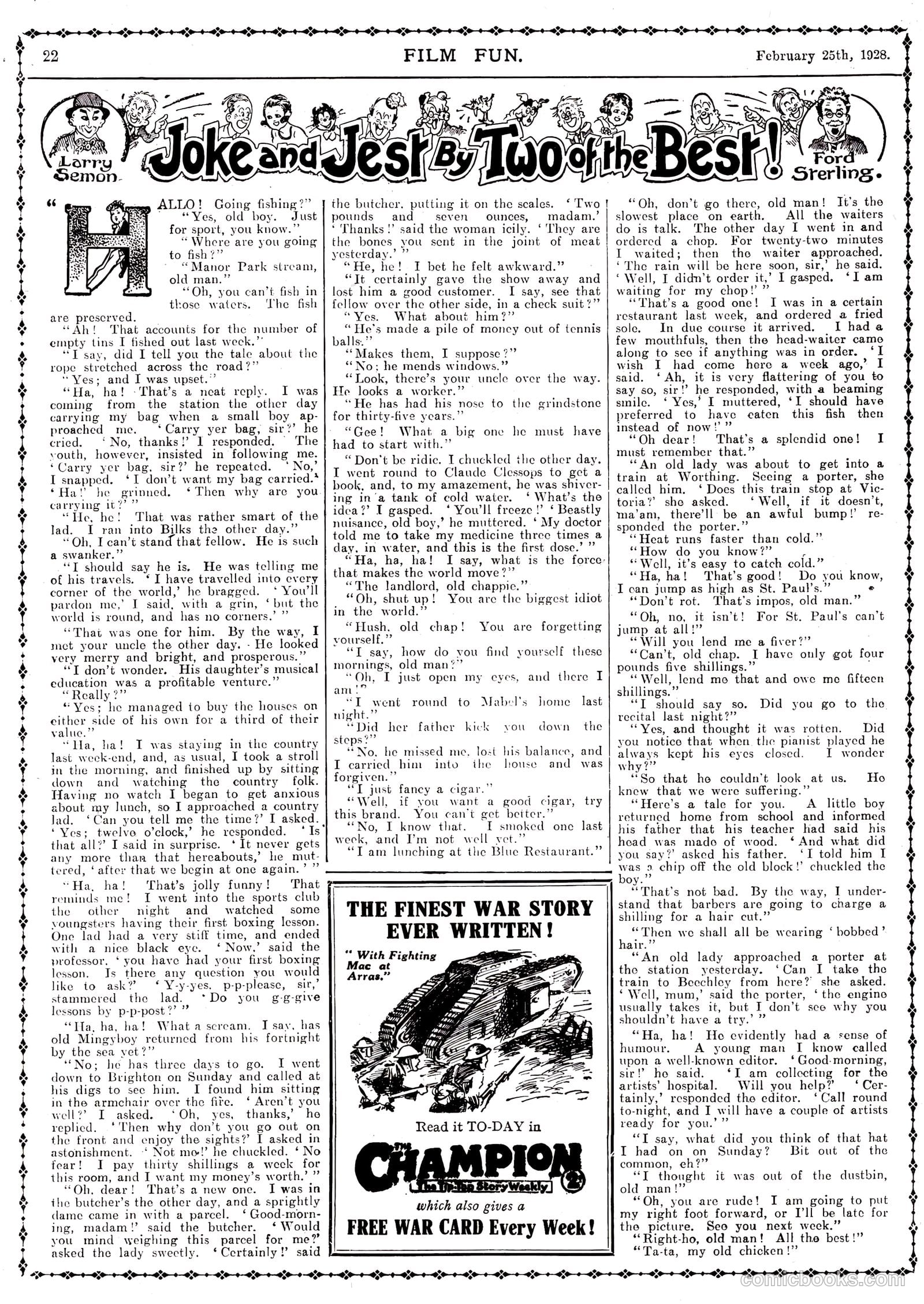 Film Fun #423 (1928) — page 21 of 23