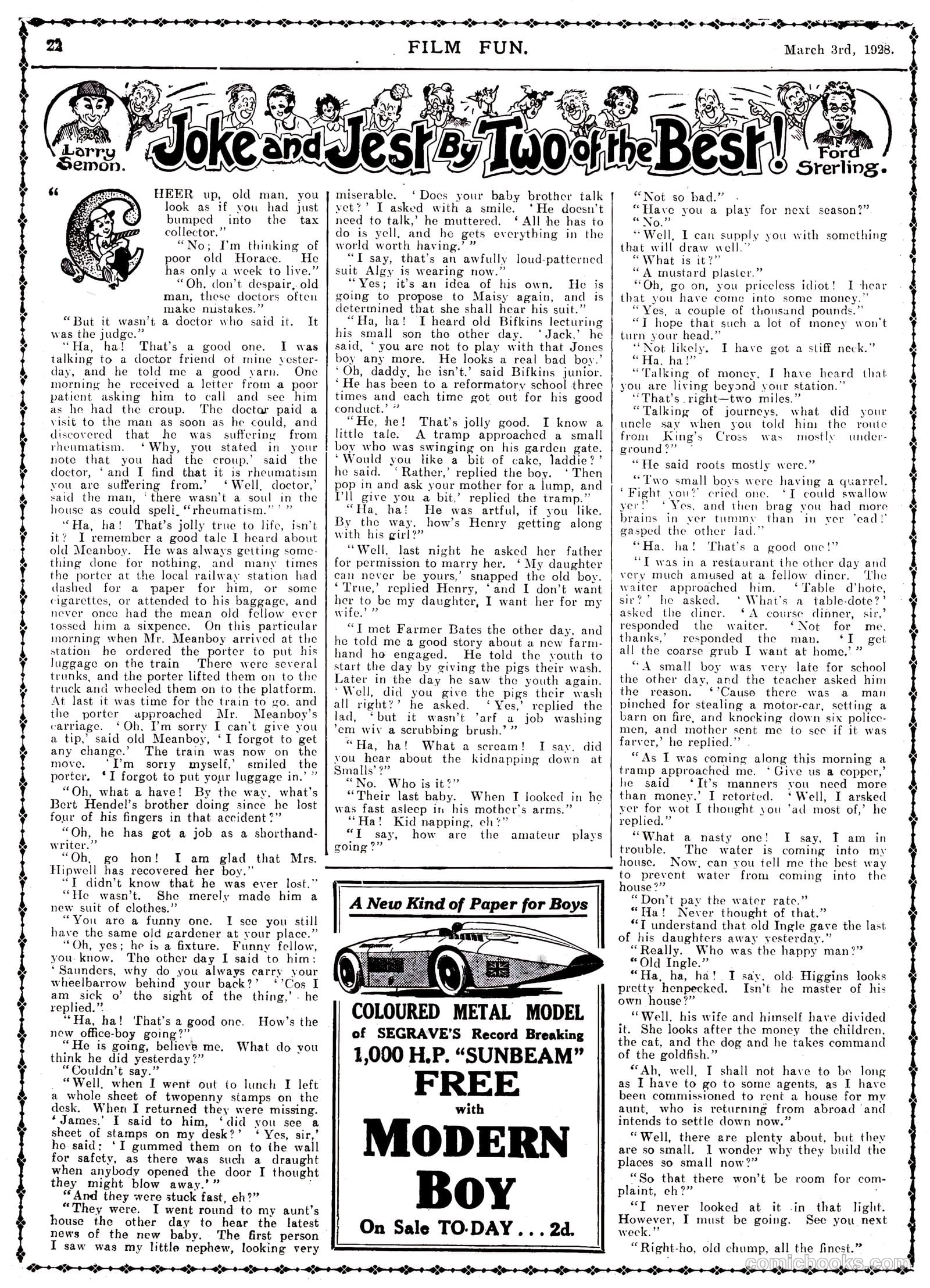 Film Fun #424 (1928) — page 21 of 23