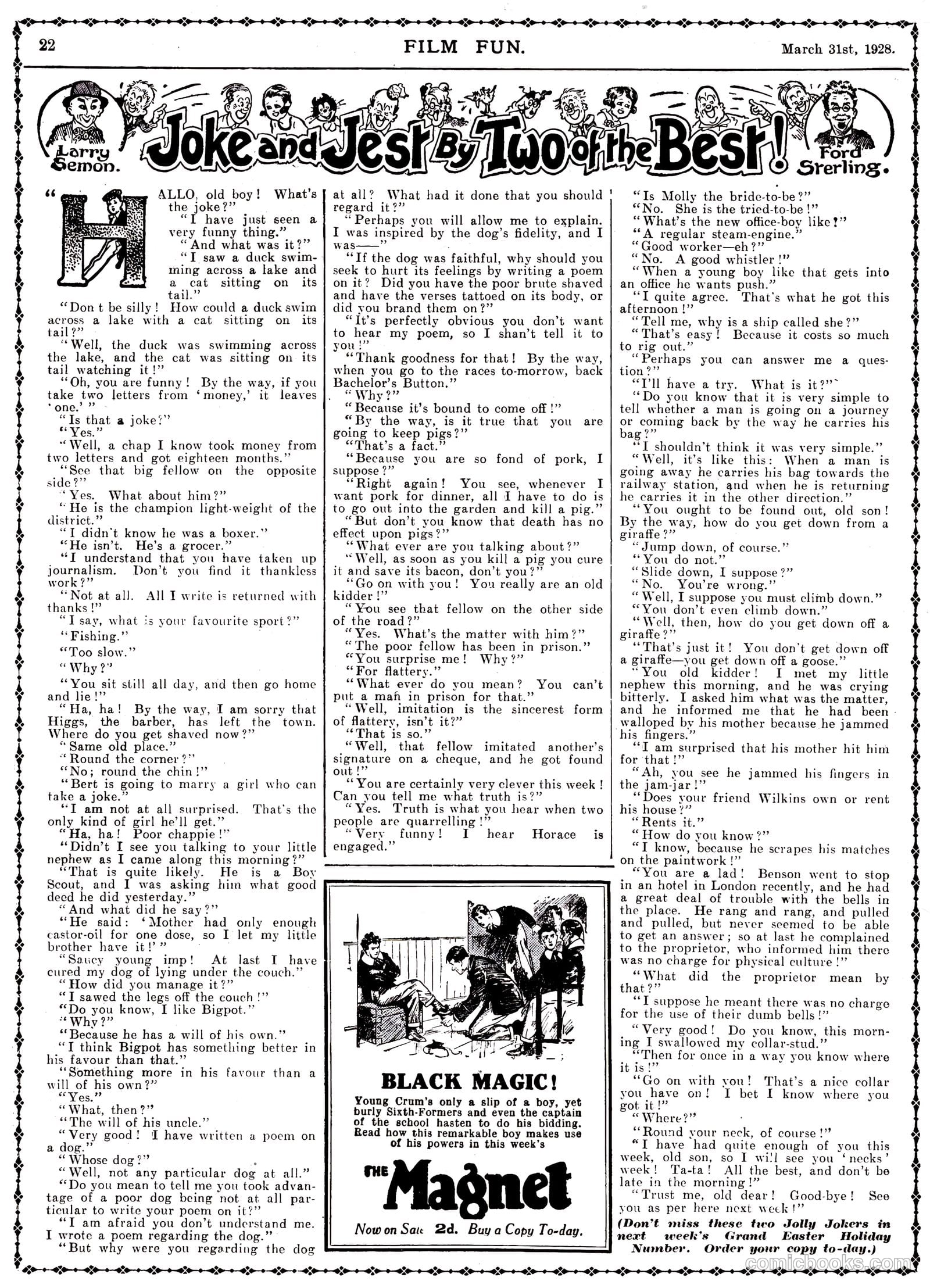 Film Fun #428 (1928) — page 21 of 23