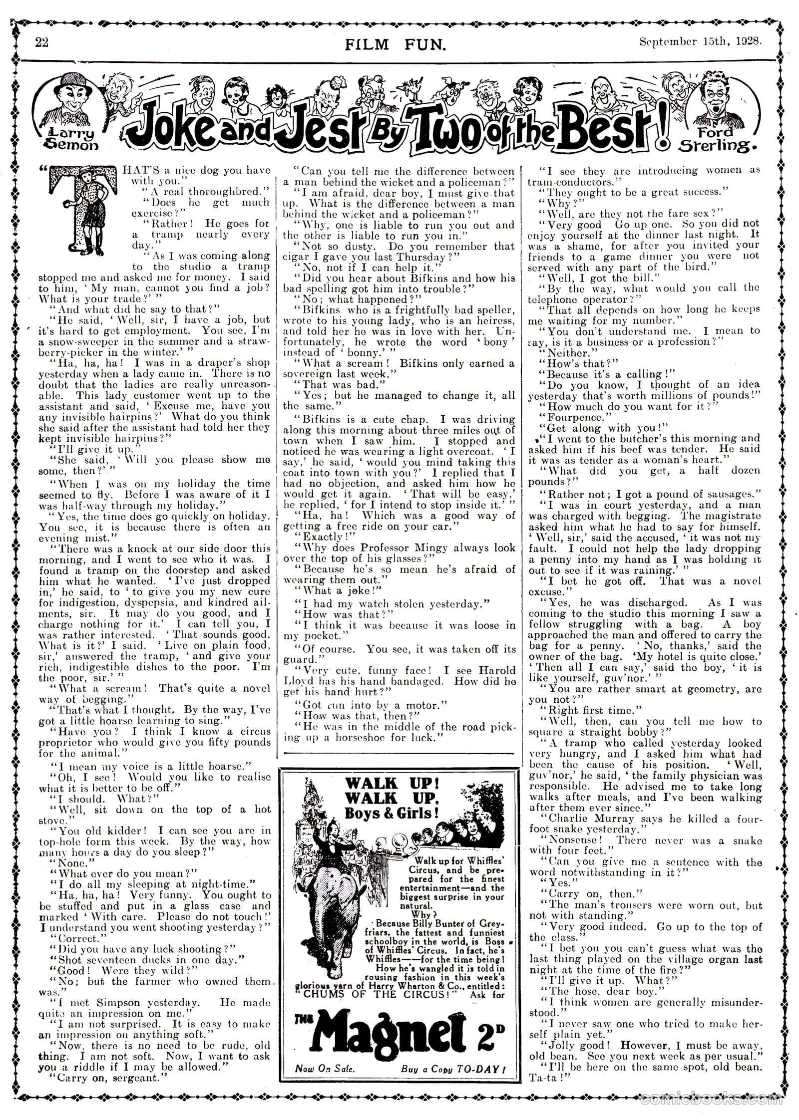 Film Fun #452 (1928) — page 21 of 23