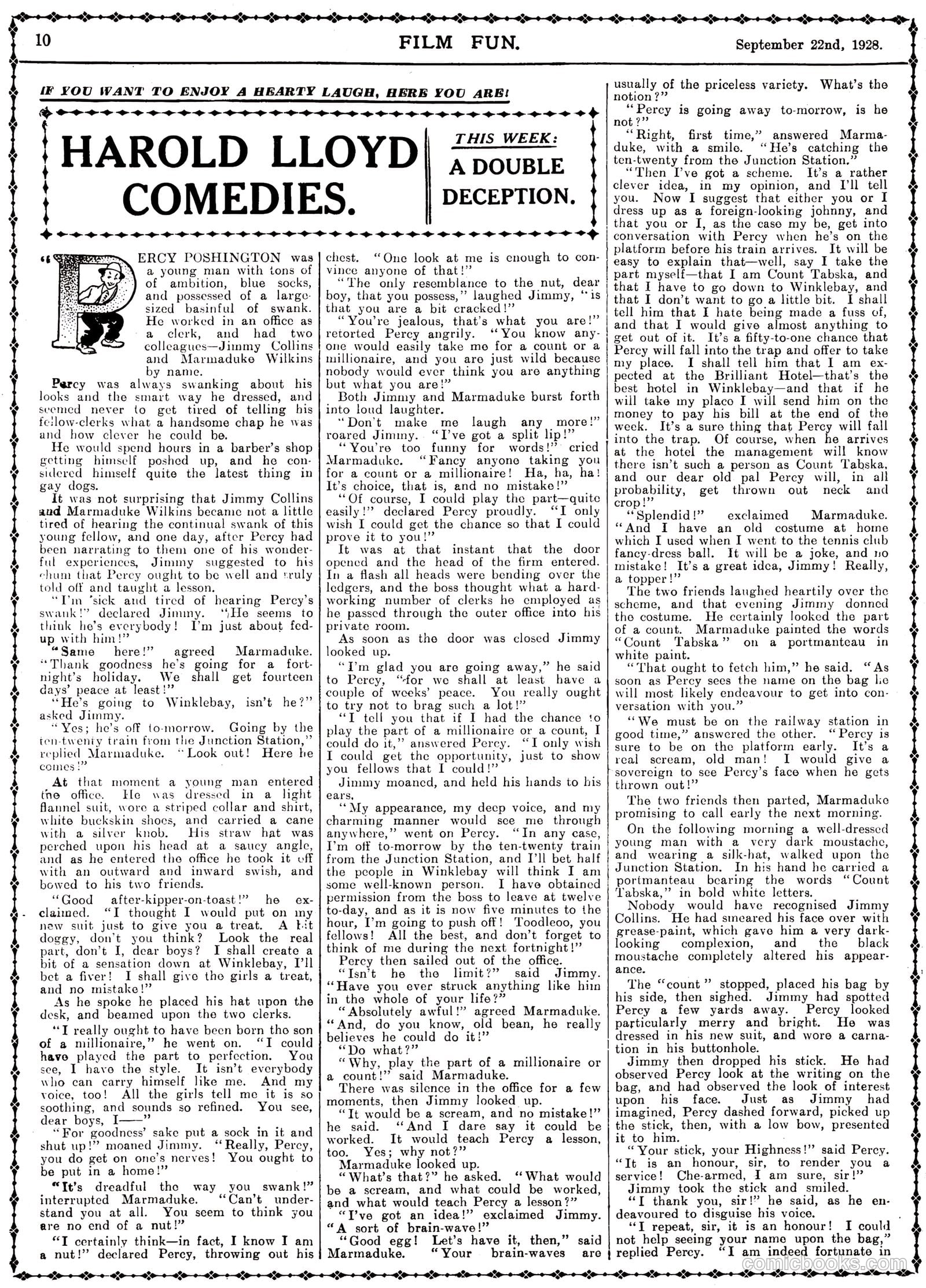 Film Fun #453 (1928) — page 10 of 23