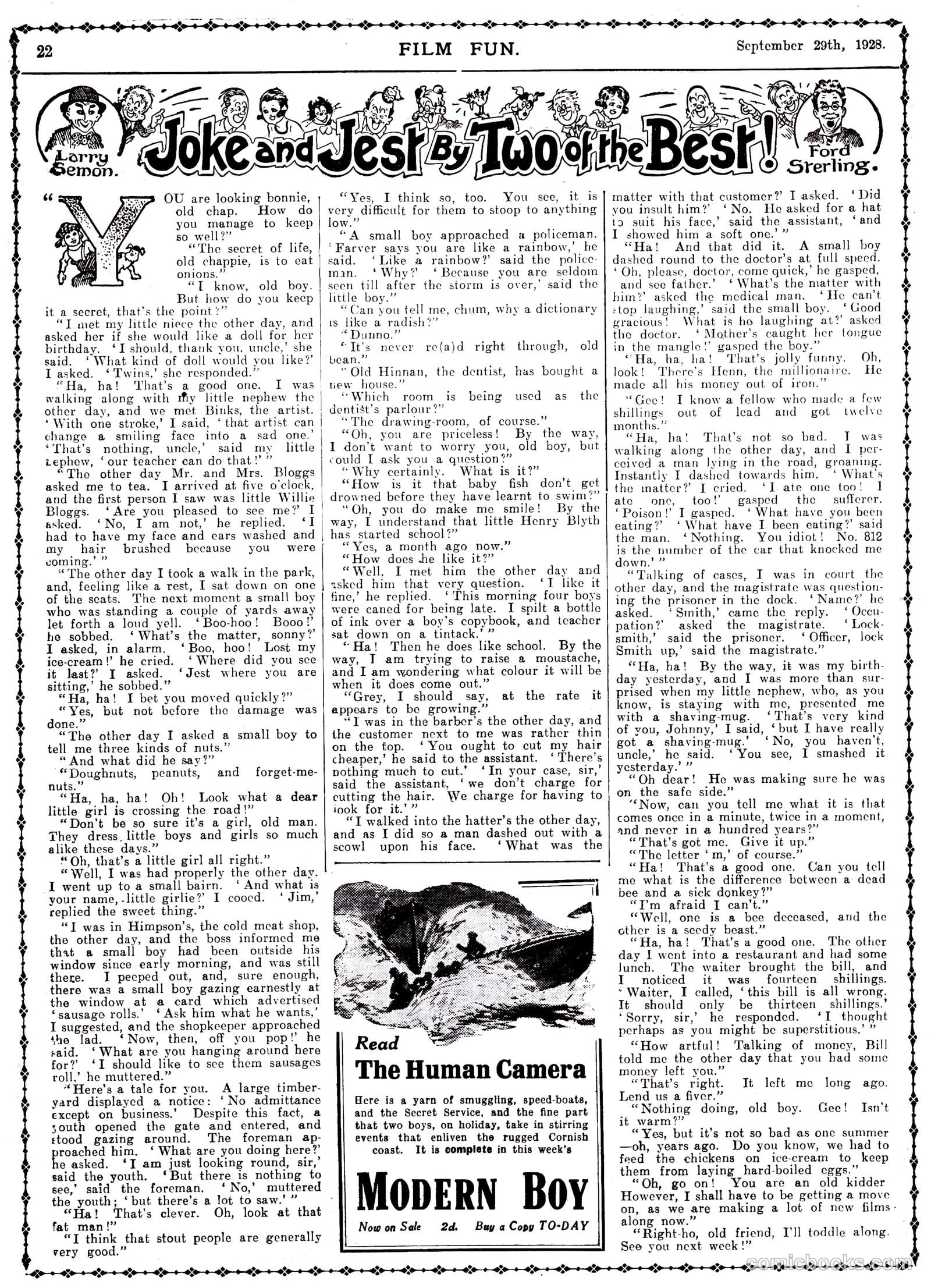 Film Fun #454 (1928) — page 21 of 23