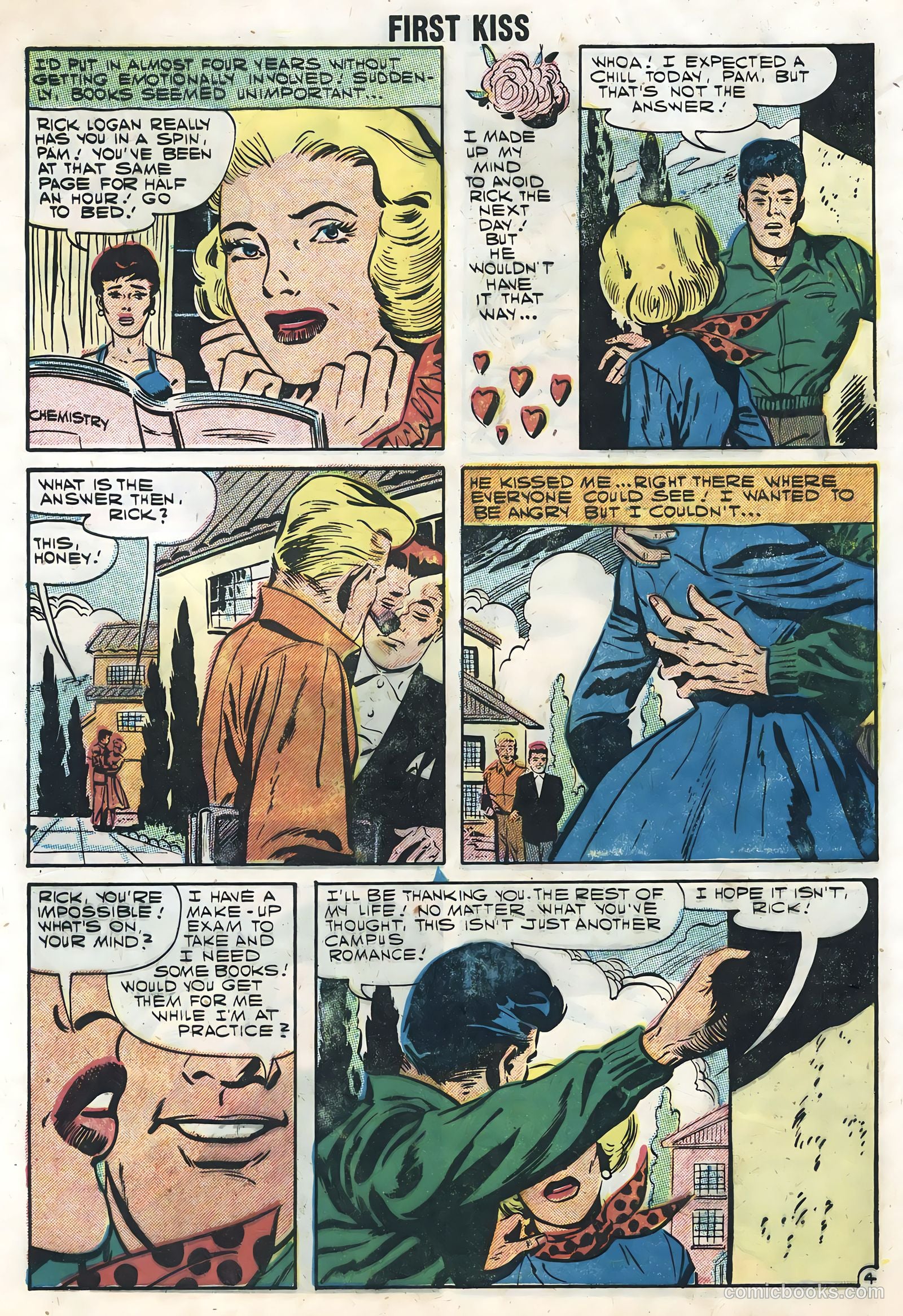 First Kiss #1 (1957) — page 8 of 36