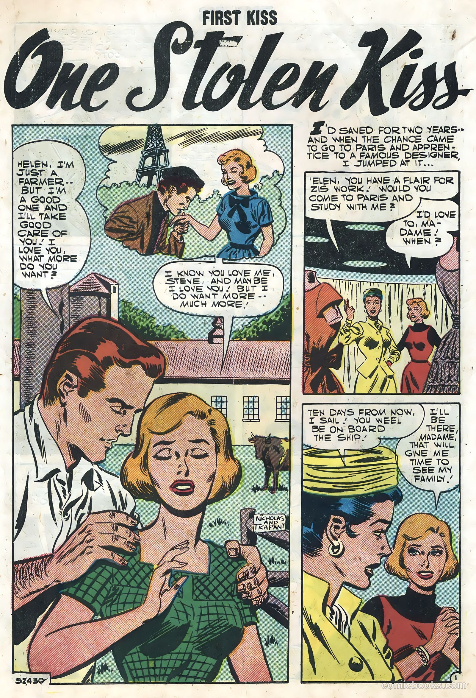 First Kiss #1 (1957) — page 10 of 36