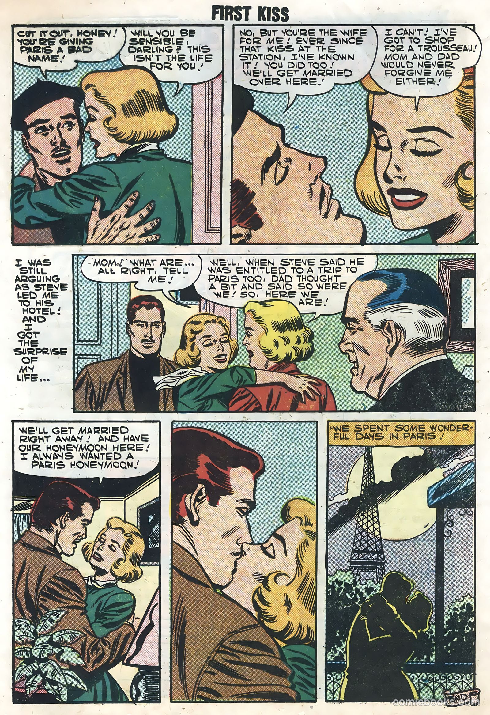 First Kiss #1 (1957) — page 16 of 36