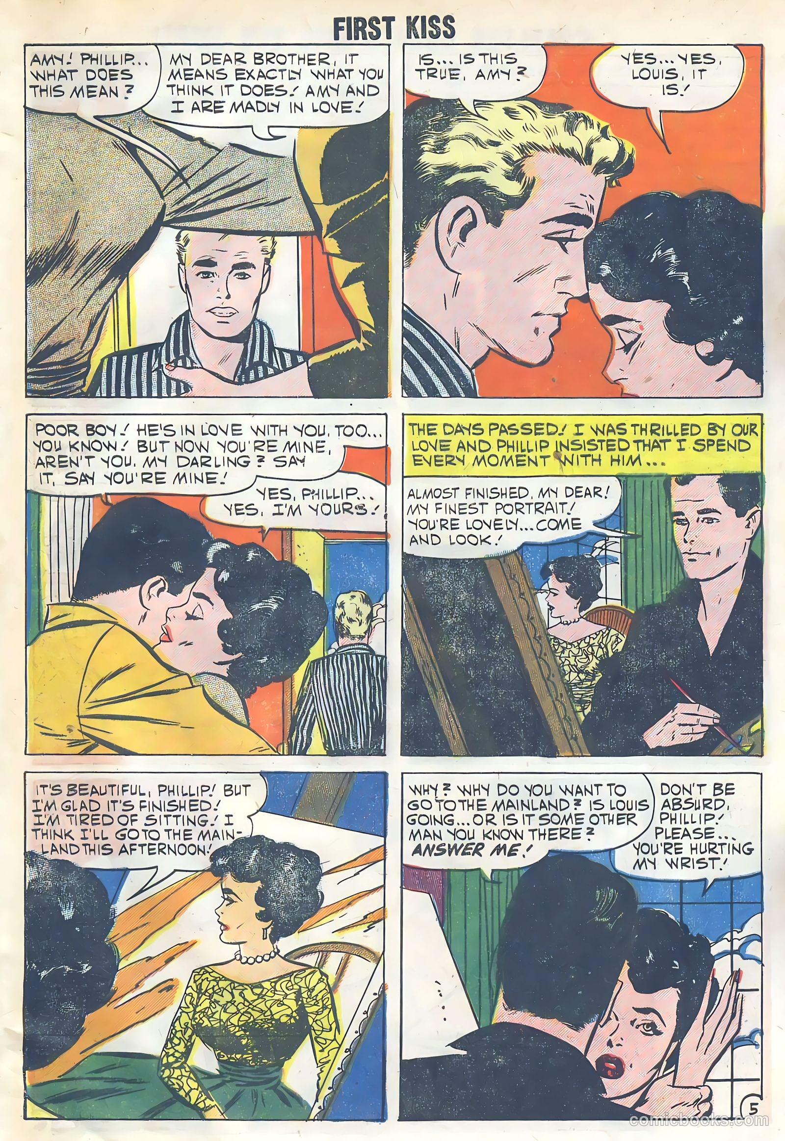 First Kiss #14 (1960) — page 8 of 36
