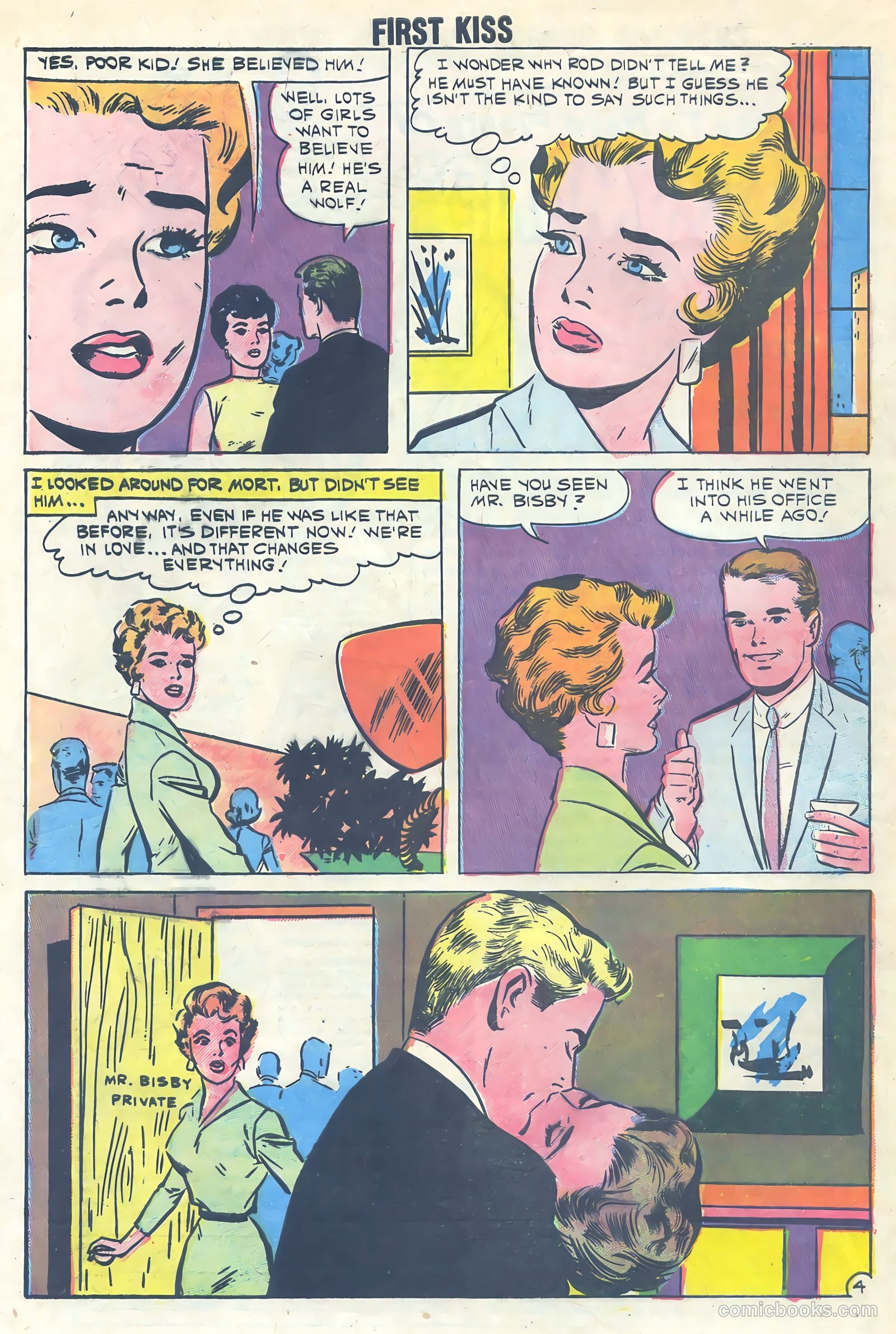 First Kiss #16 (1960) — page 32 of 36