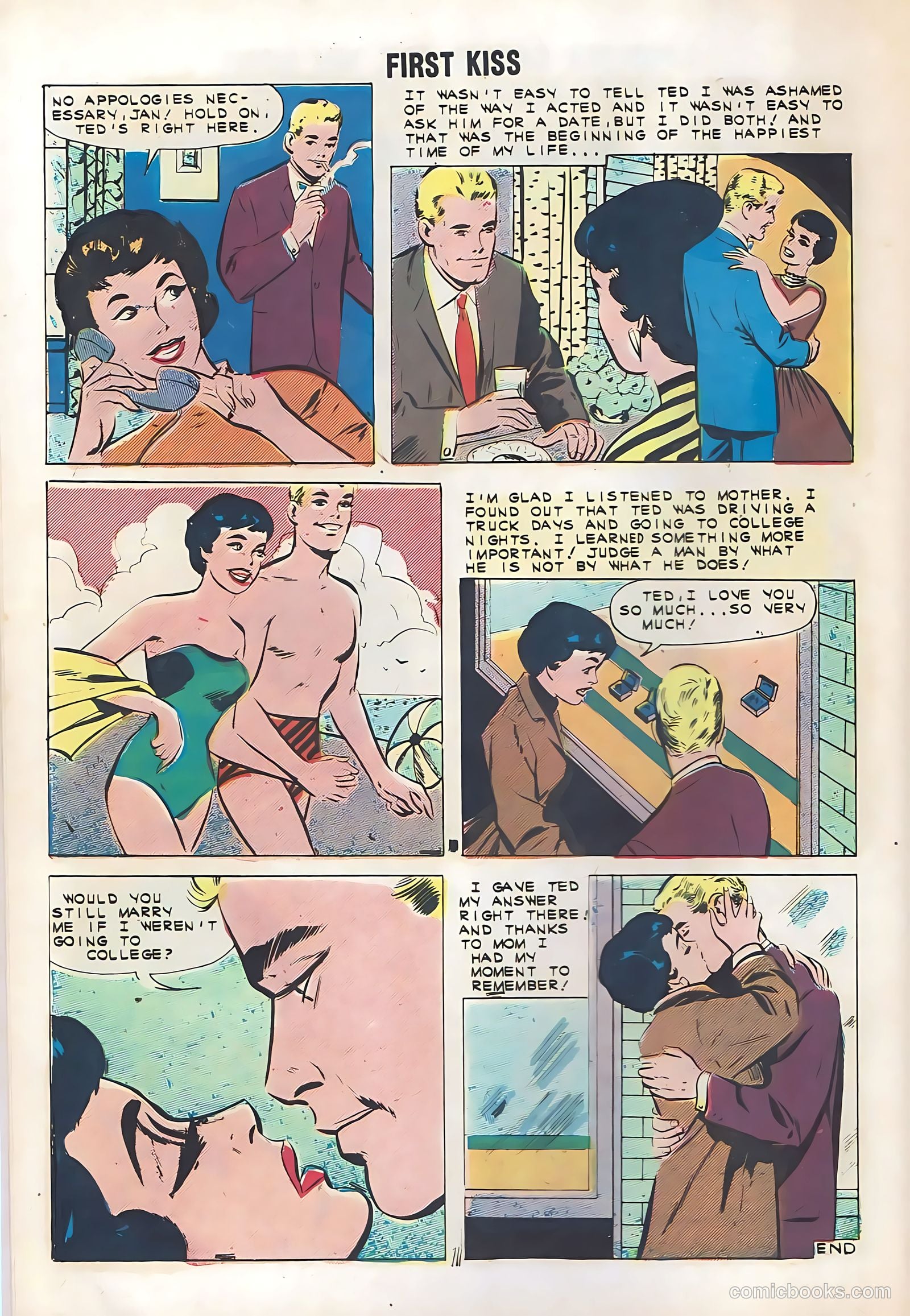 First Kiss #21 (1961) — page 8 of 36