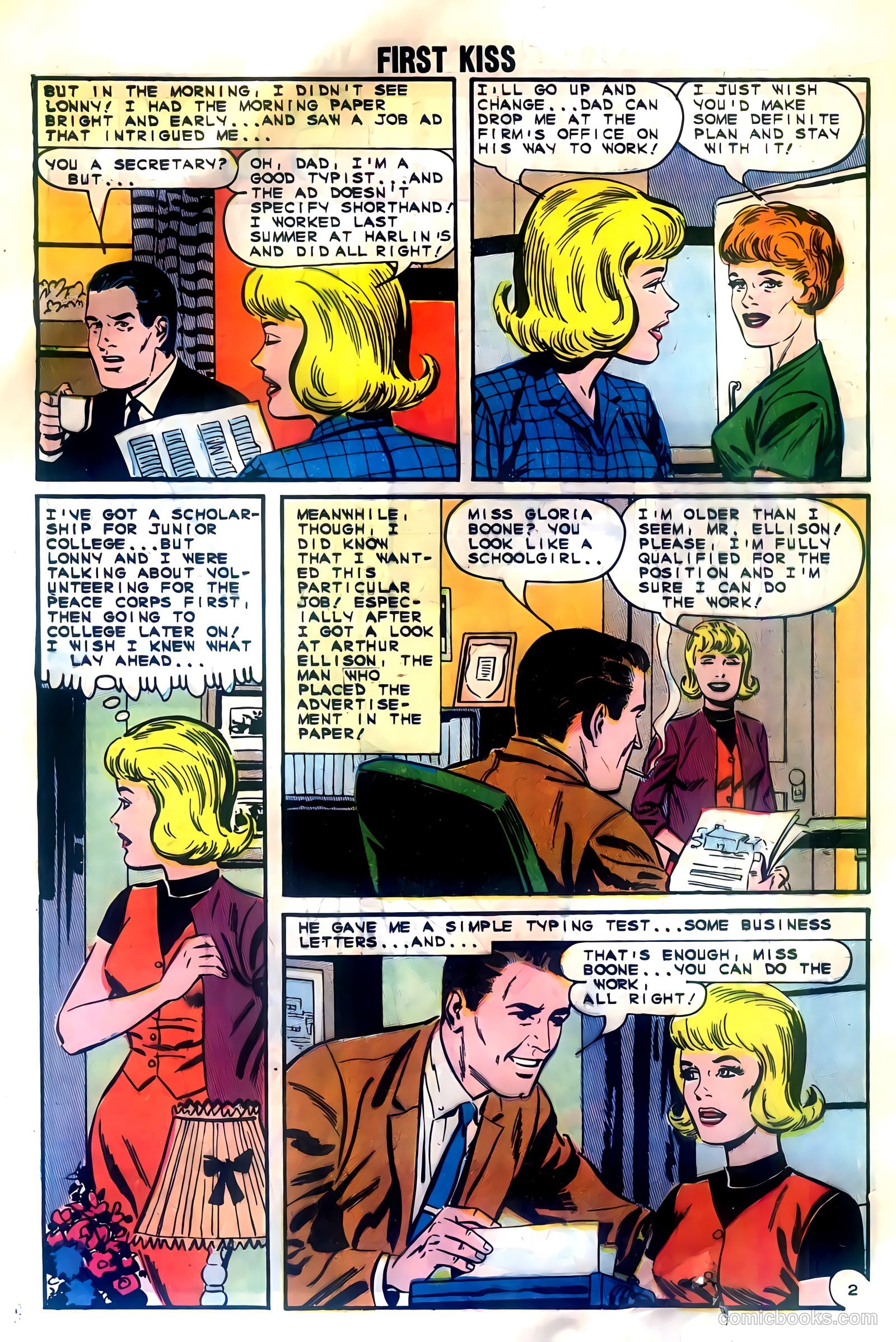 First Kiss #38 (1964) — page 4 of 36
