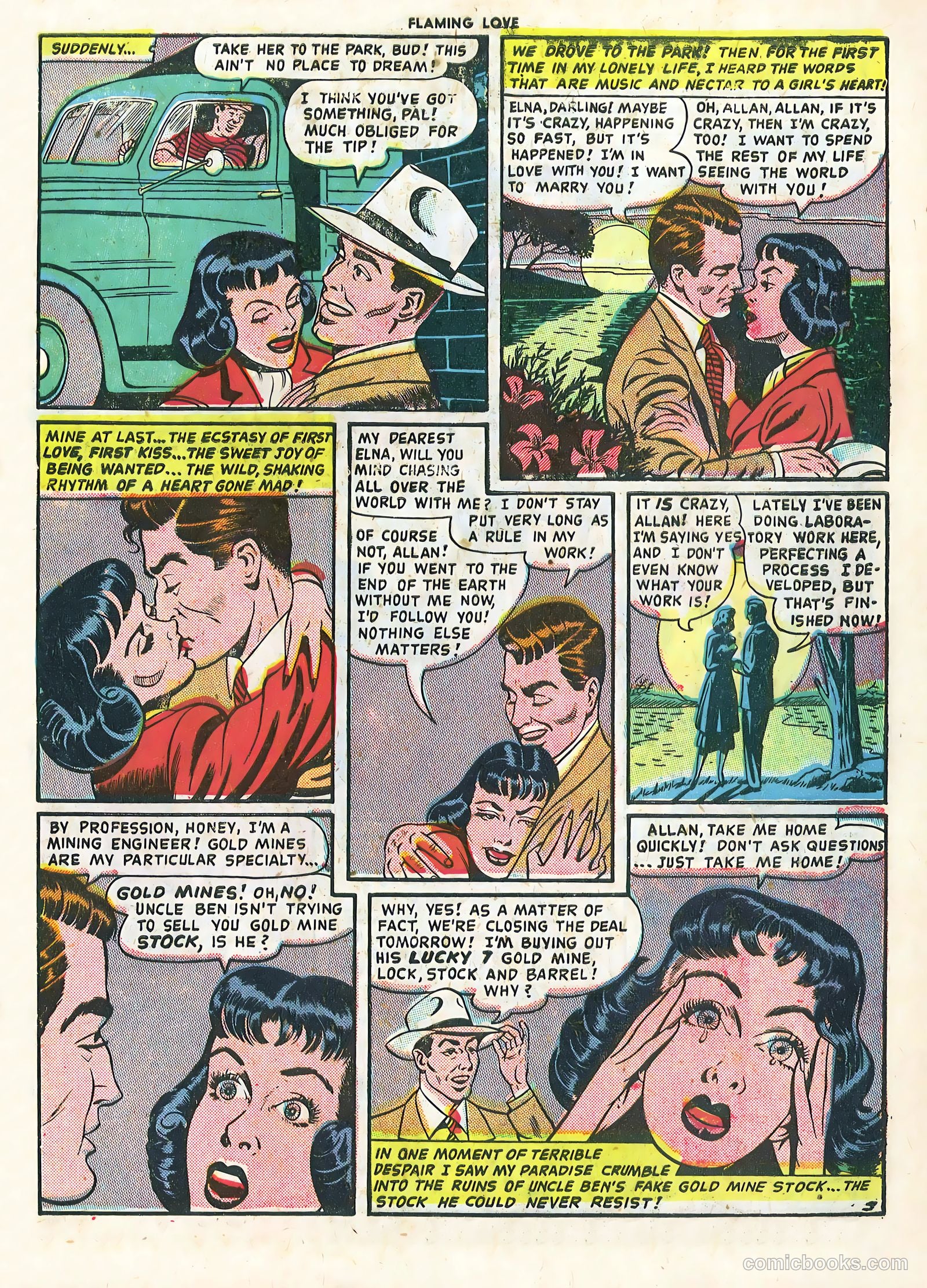 Flaming Love #1 (1949) — page 31 of 36