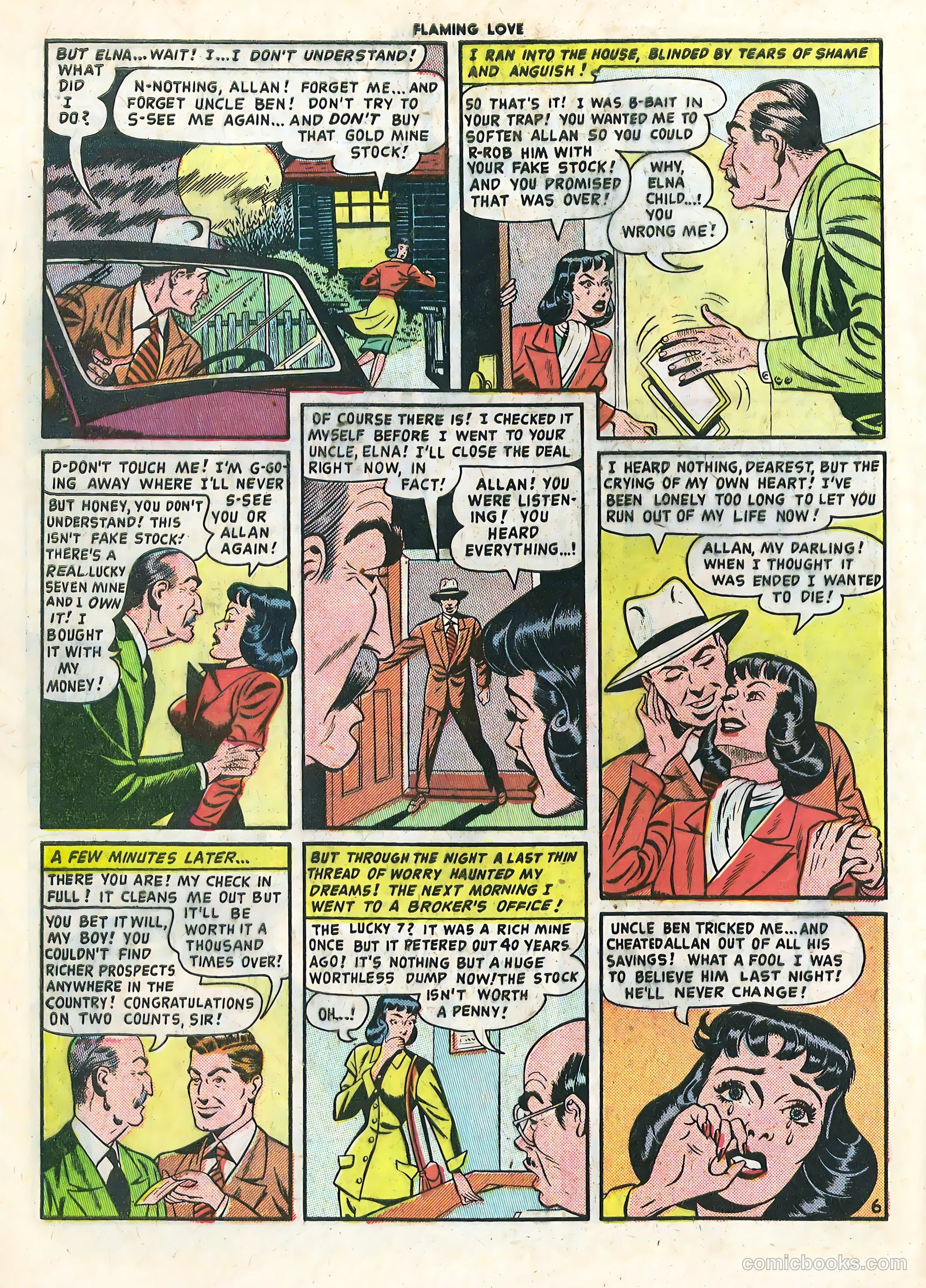 Flaming Love #1 (1949) — page 32 of 36