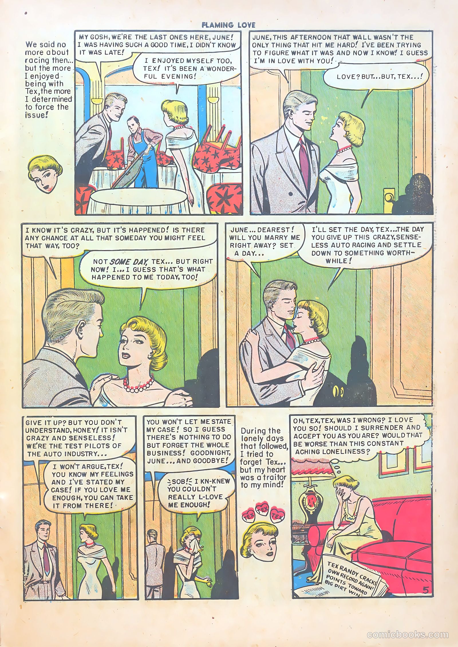 Flaming Love #4 (1950) — page 31 of 36