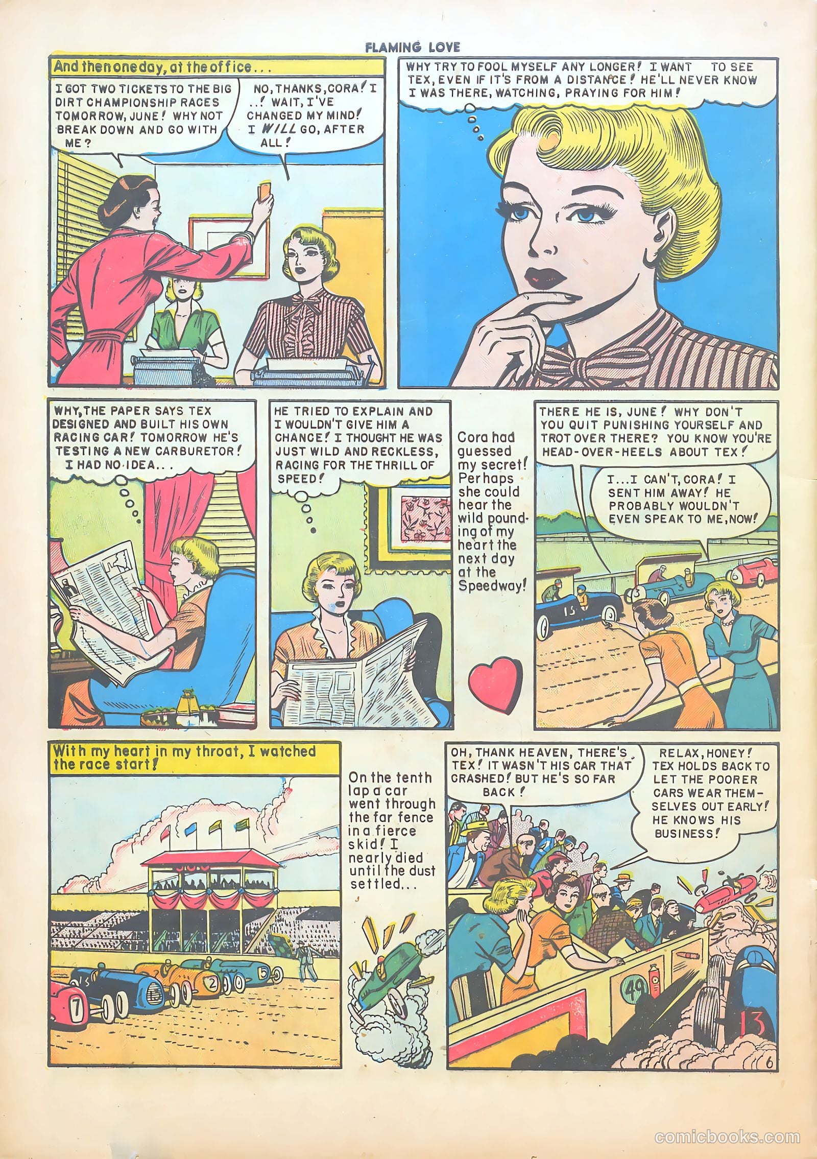 Flaming Love #4 (1950) — page 32 of 36