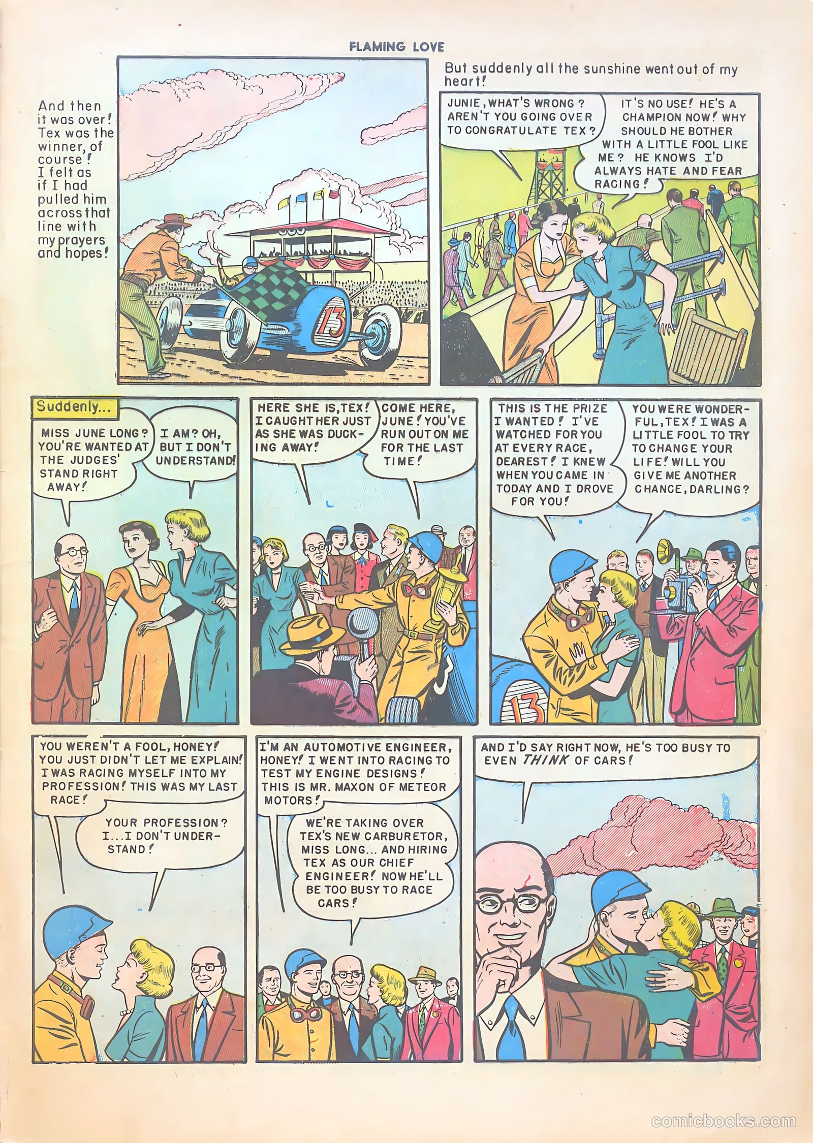 Flaming Love #4 (1950) — page 33 of 36