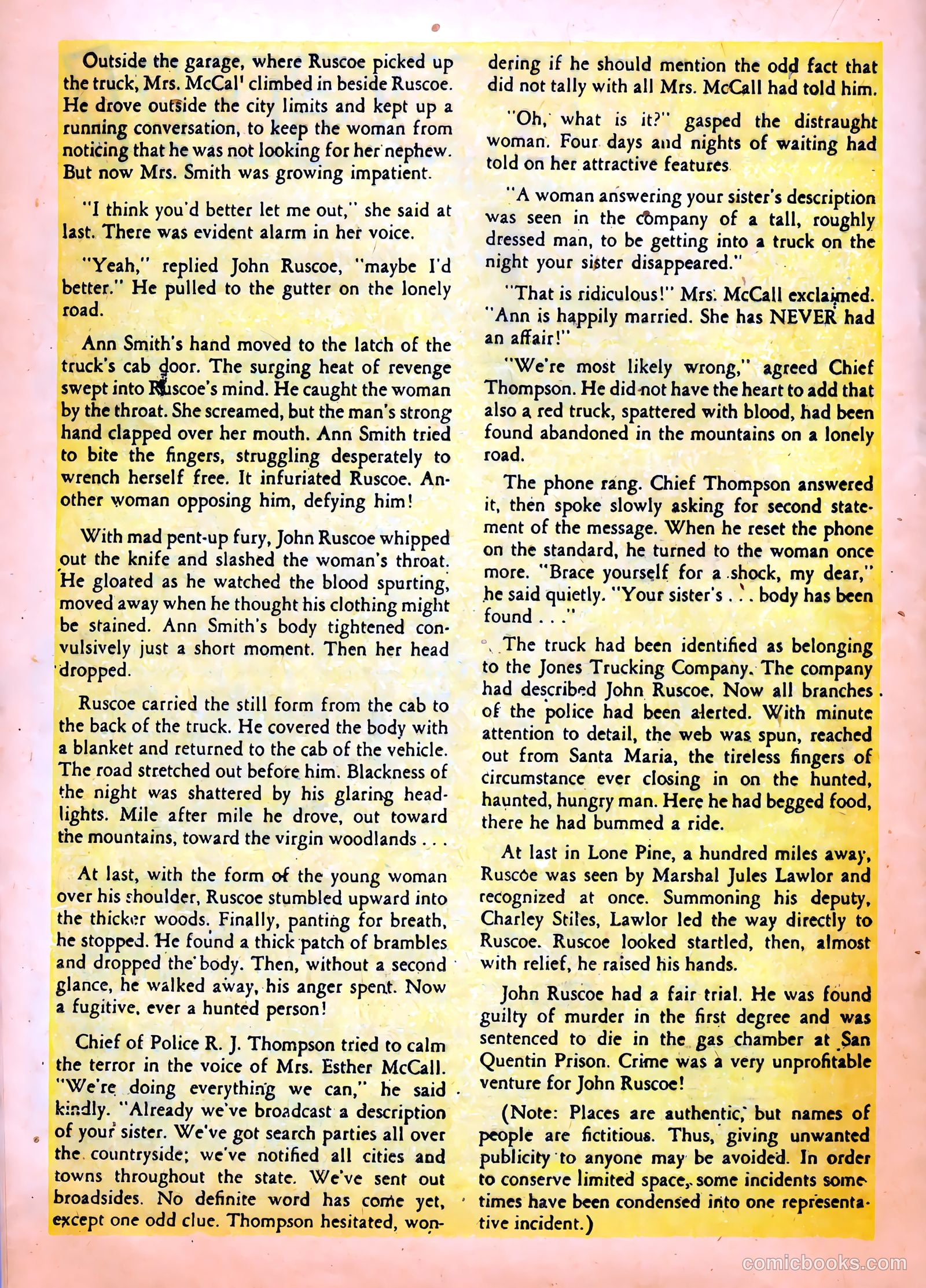 All-Famous Police Cases #6 (1952) — page 20 of 36