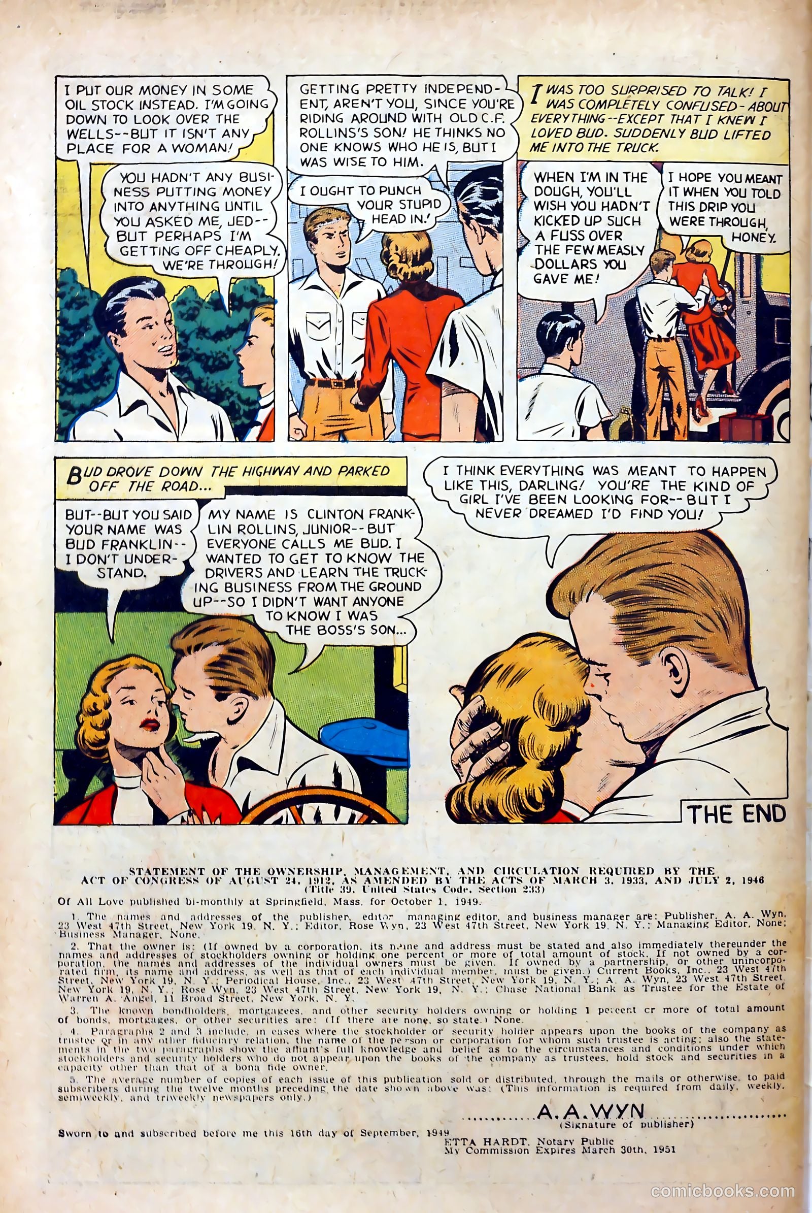 All Love #31 (1950) — page 34 of 36
