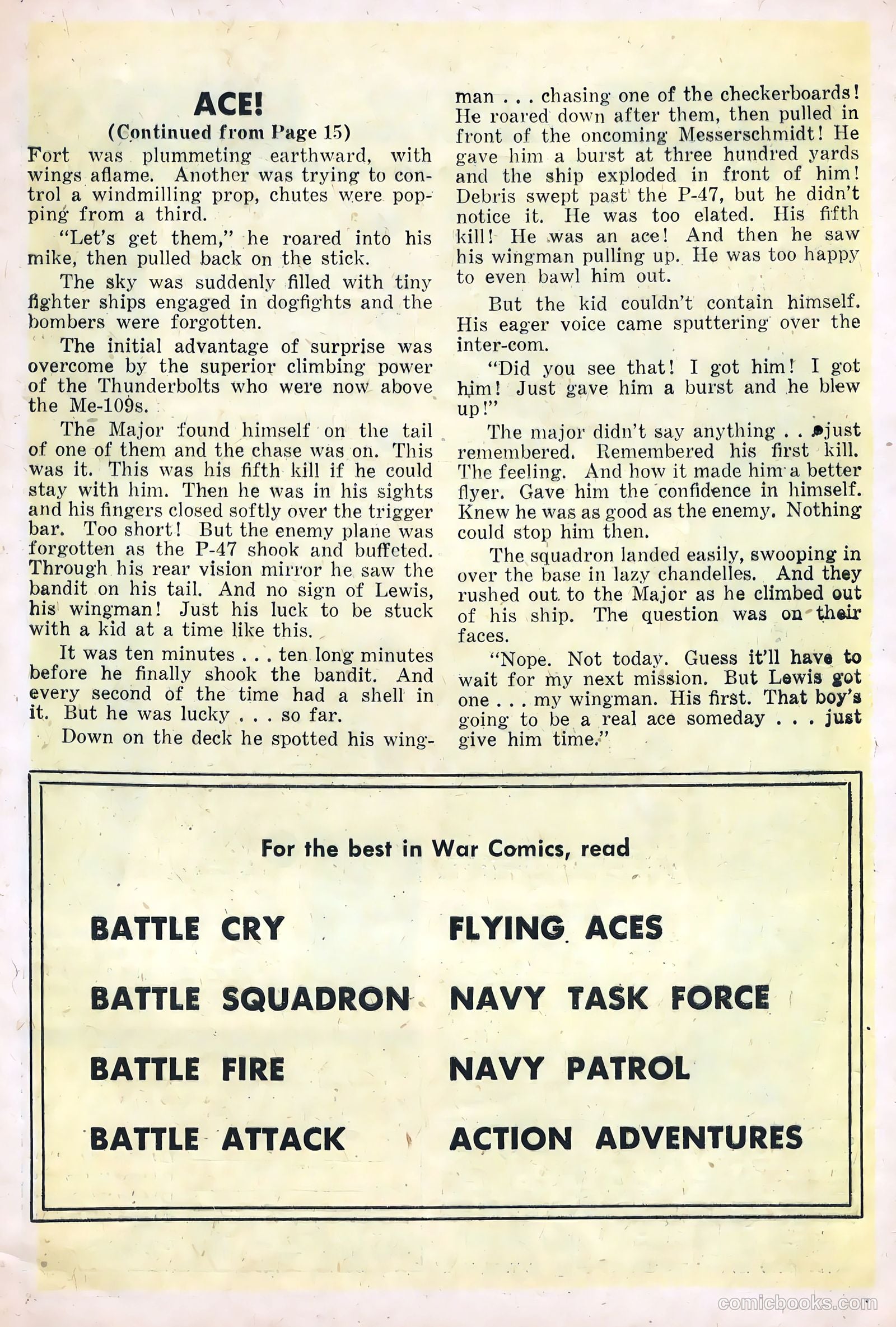 Flying Aces #1 (1955) — page 33 of 36