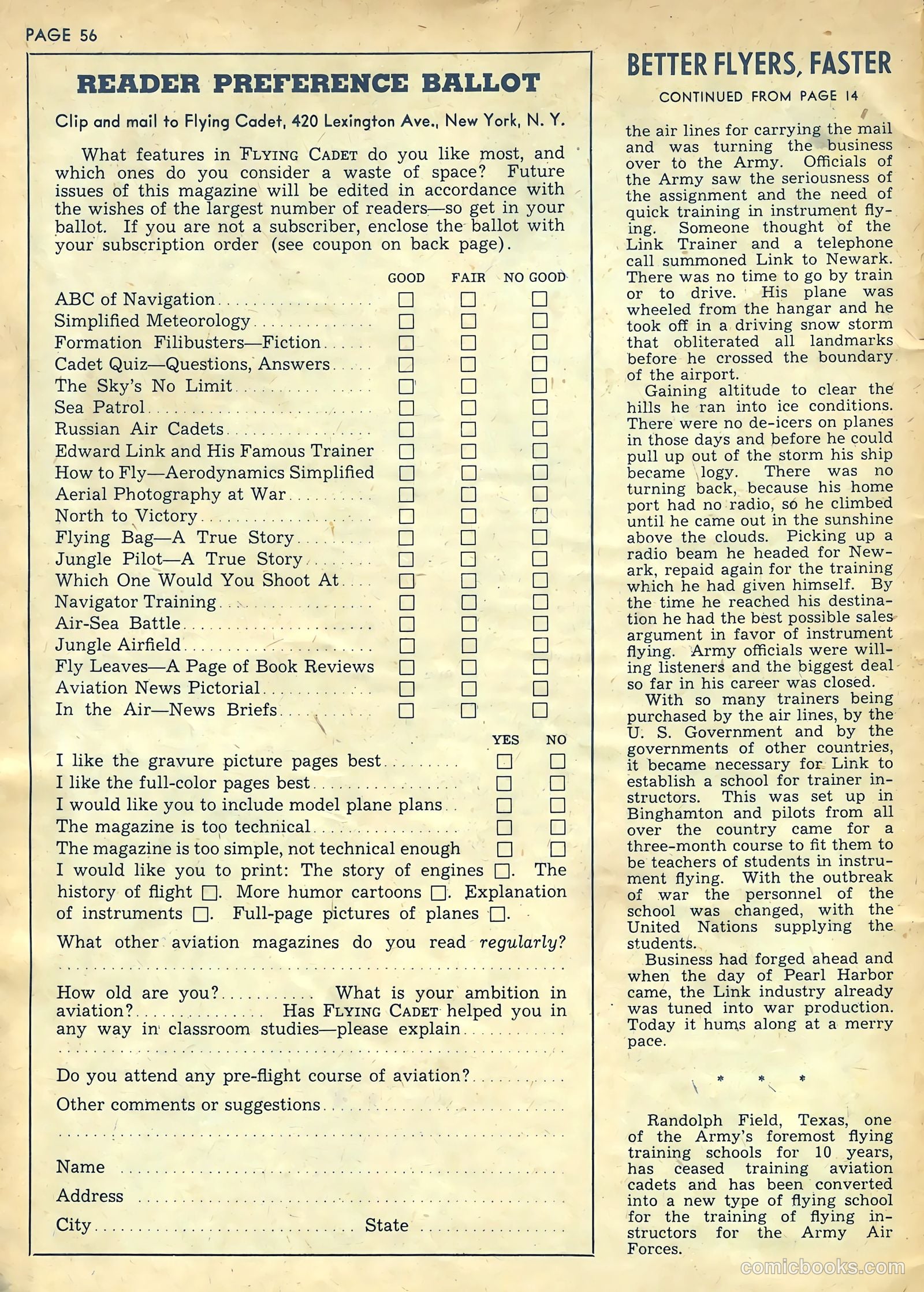 Flying Cadet #3 (1943) — page 56 of 60