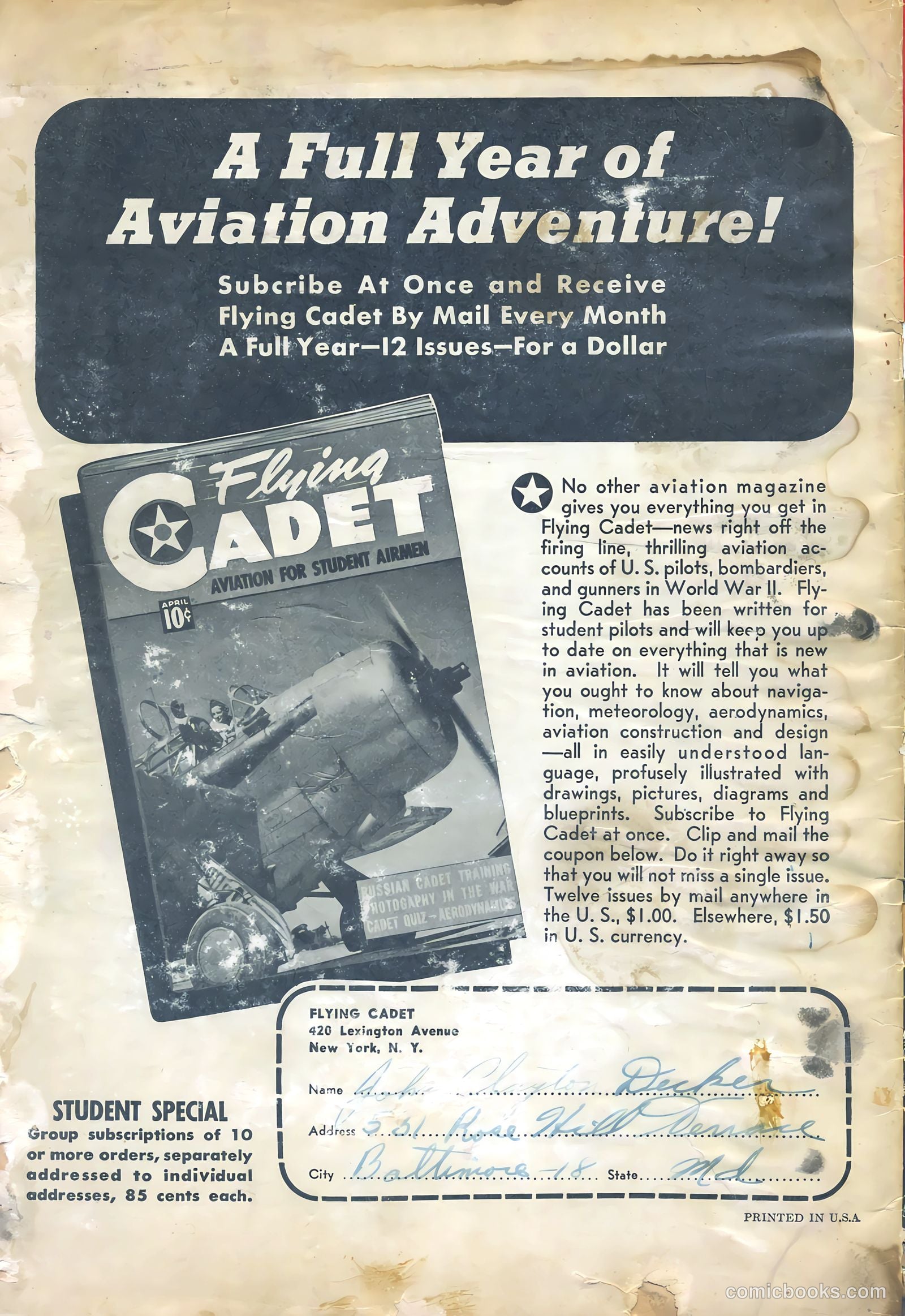 Flying Cadet #3 (1943) — page 60 of 60