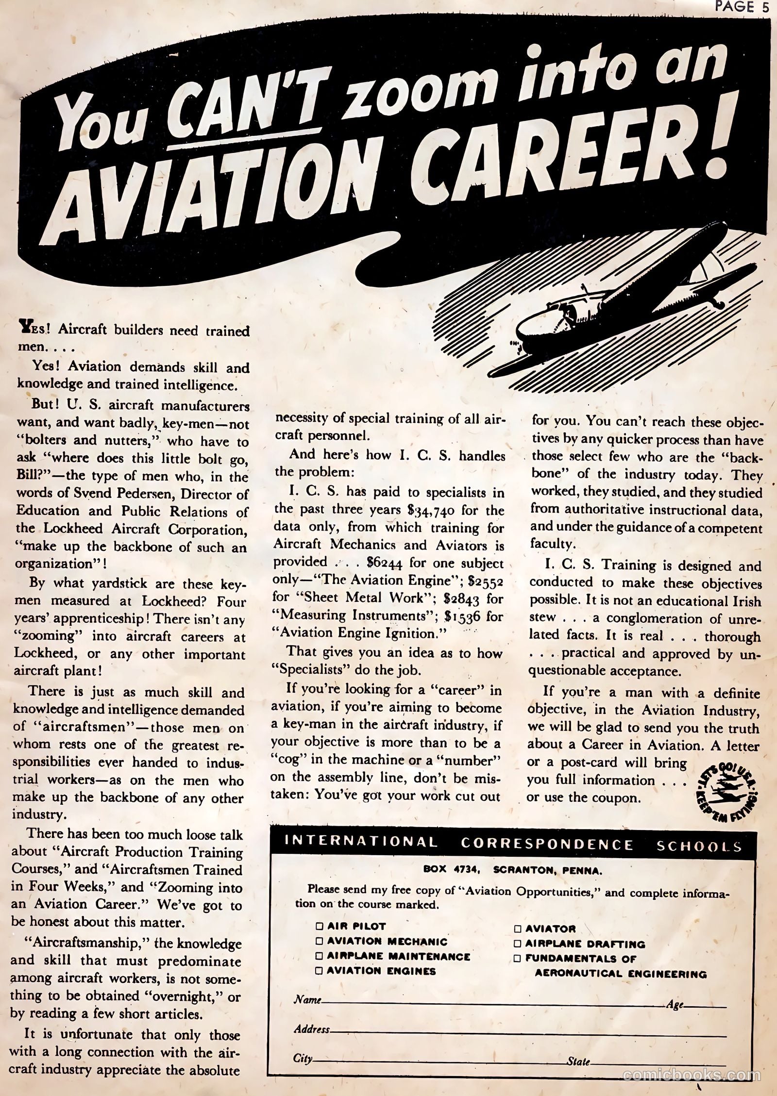 Flying Cadet #6 (1943) — page 5 of 60