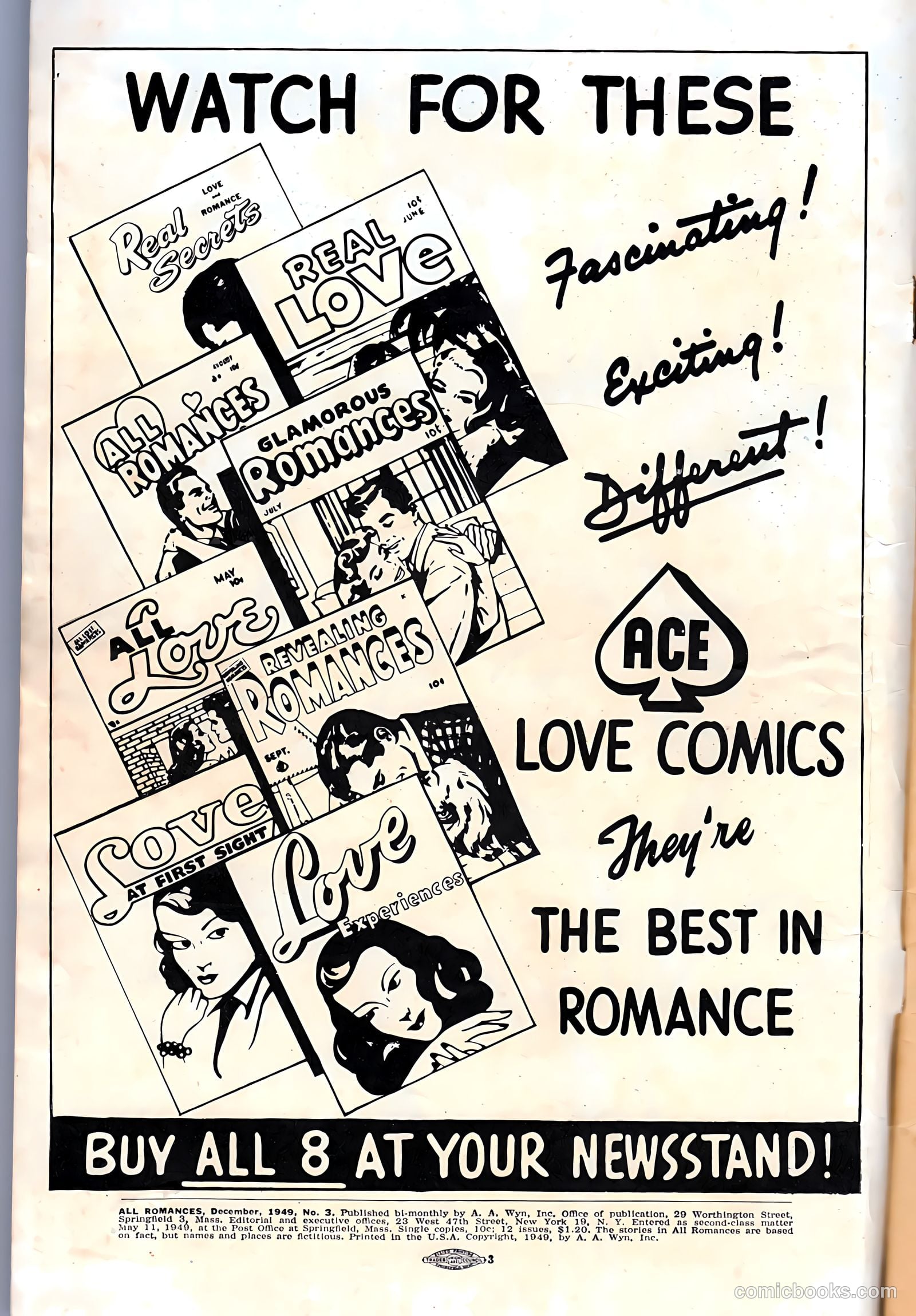 All Romances #3 (1949) — page 2 of 52
