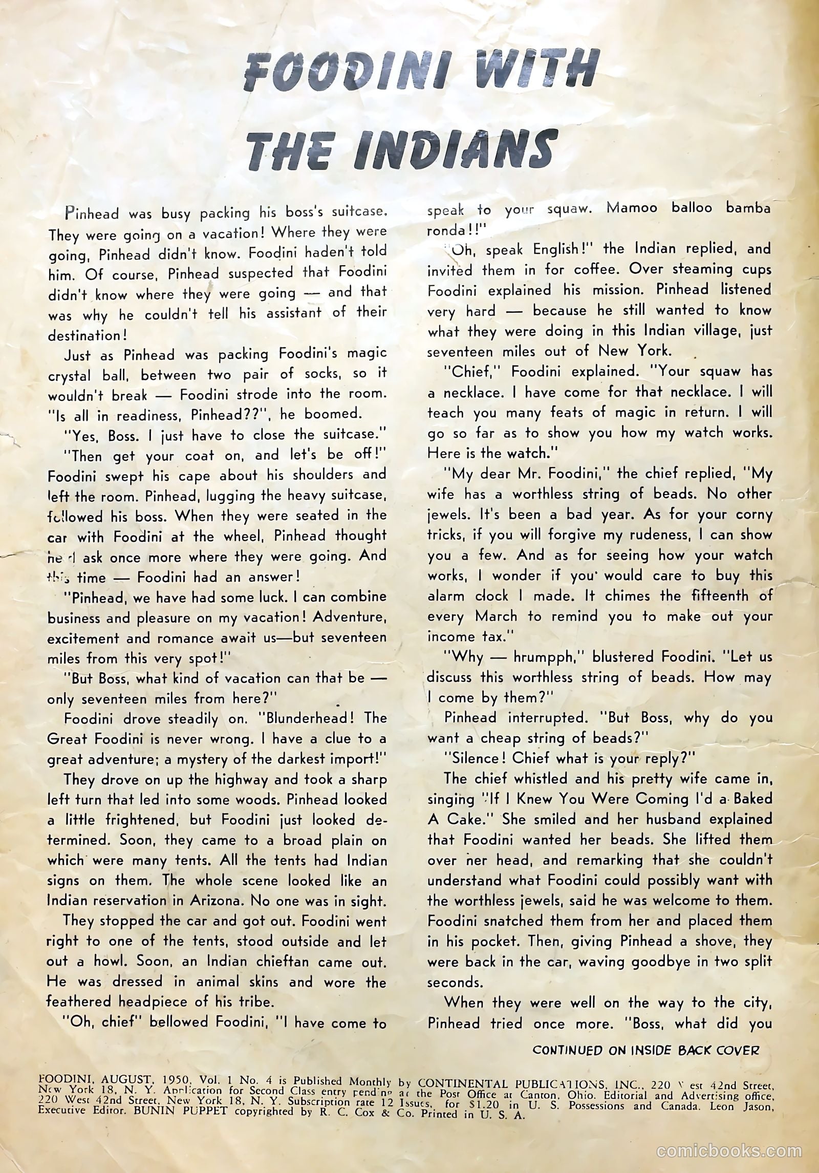 Foodini #4 (1950) — page 2 of 52