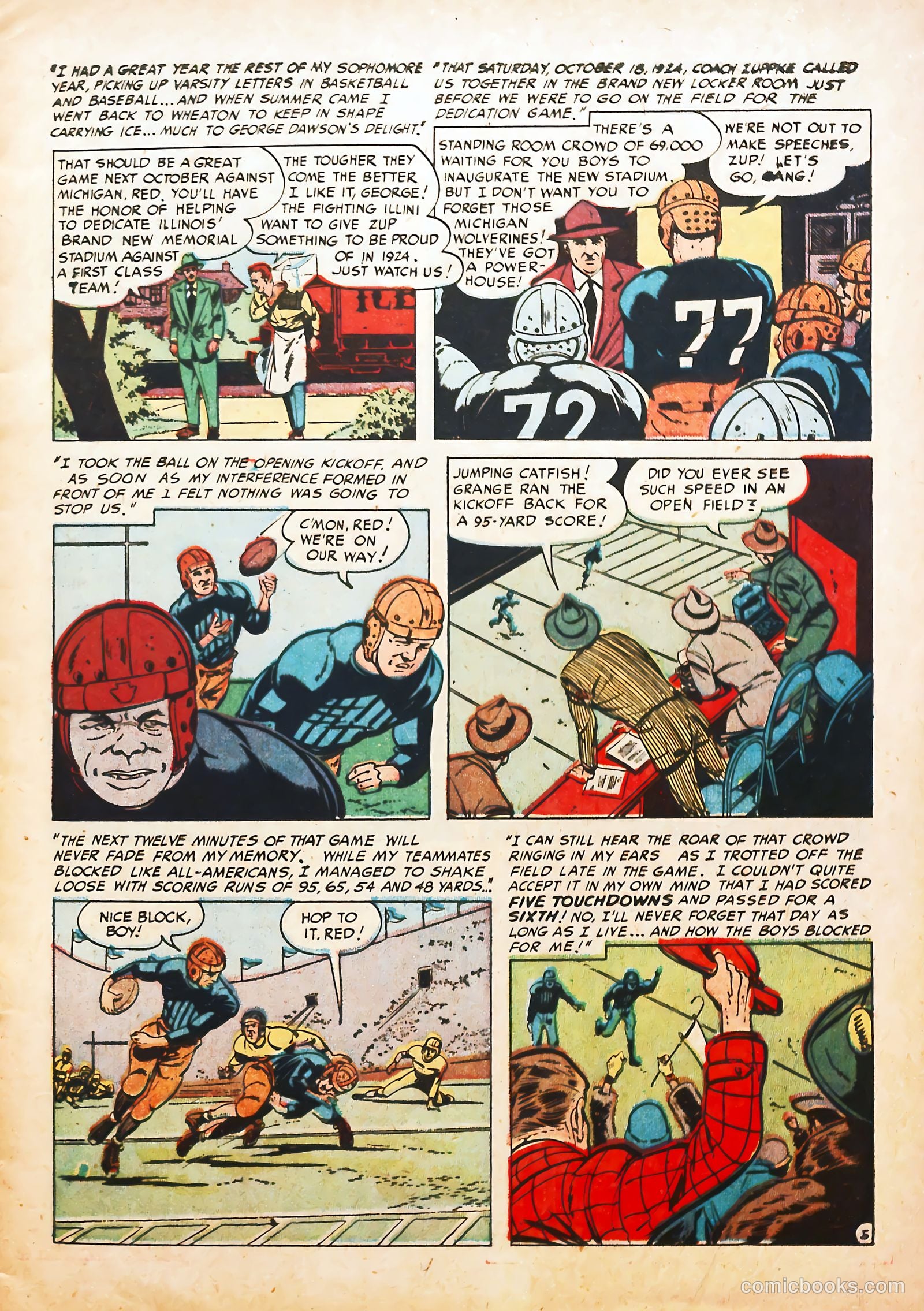Football Thrills #1 (1951) — page 7 of 36